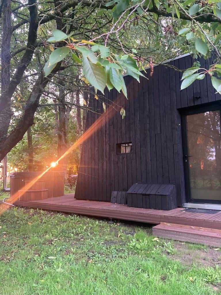 Une cabane au cœur de la nature avec spa privatif à Willems — cuisine