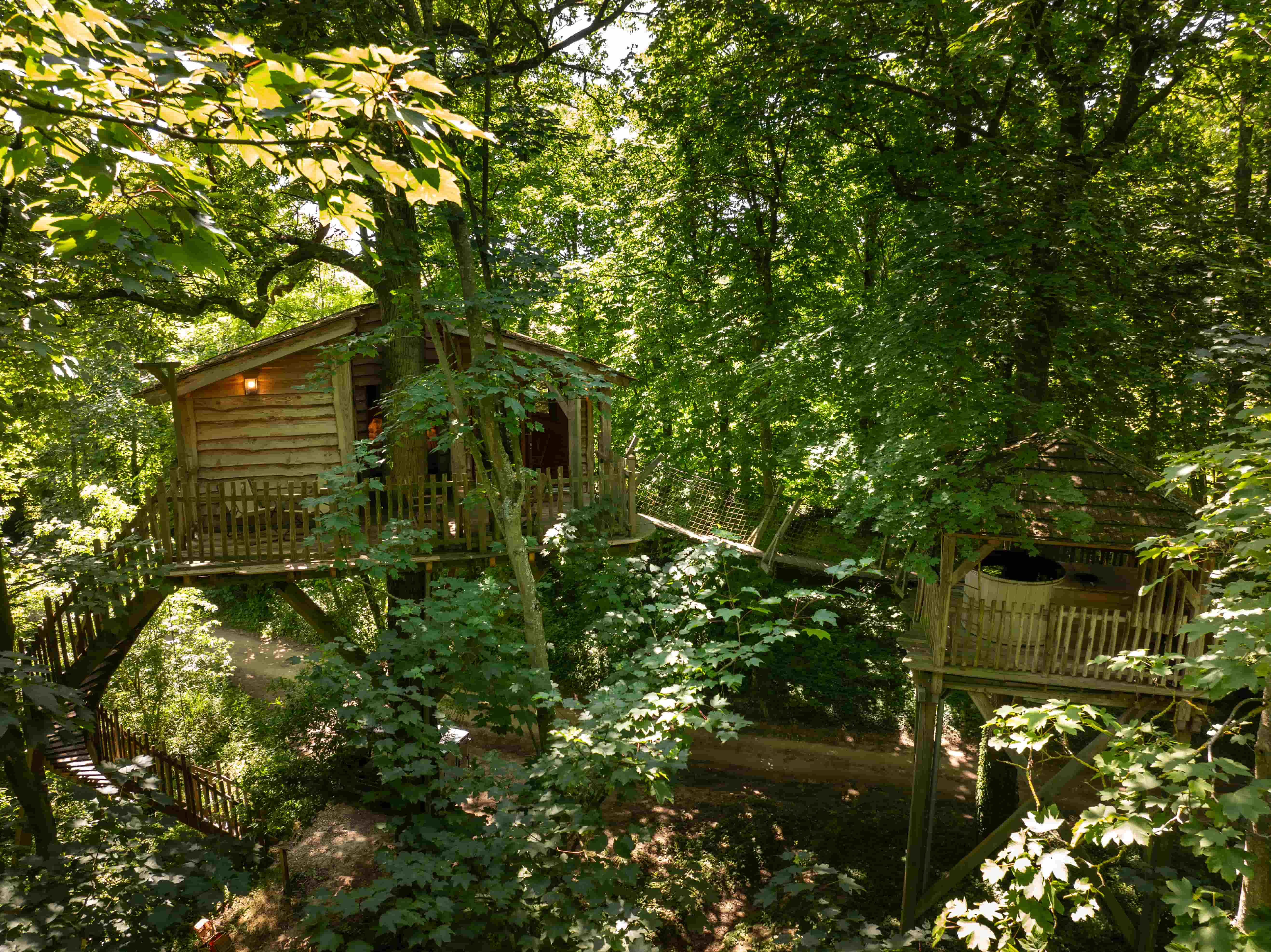 Cabane Spa Cocon : une évasion dans les arbres en Picardie à Raray — vue intérieure