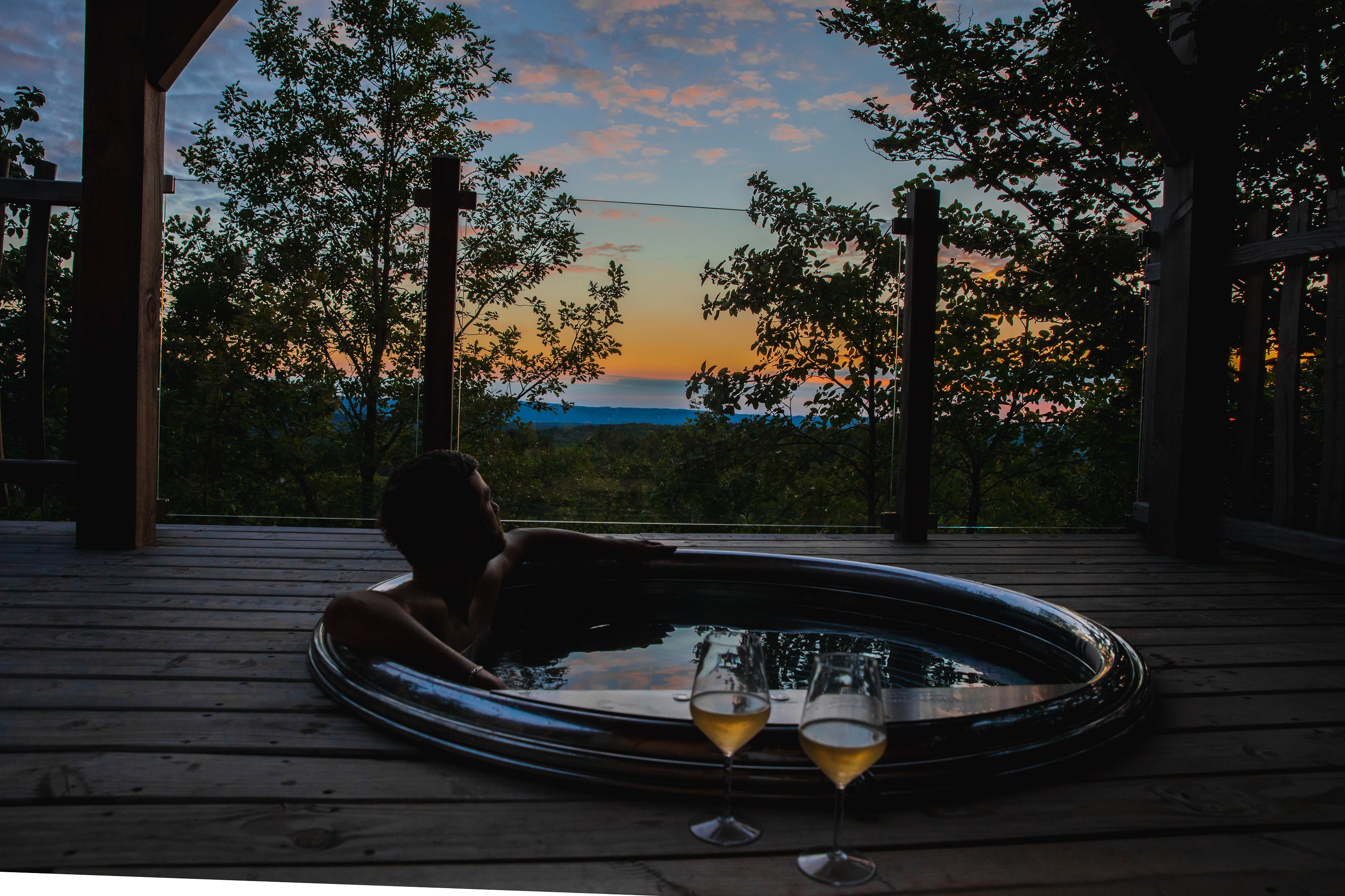 Cabane Spa Mésange : une évasion dans les arbres en Franche-Comté à Bonlieu — vue depuis la terrasse