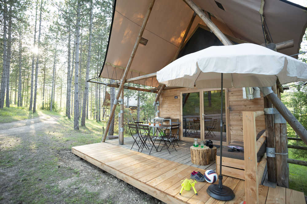 Cahutte I Dieulefit : une cabane au cœur de la nature à Dieulefit — vue depuis la terrasse
