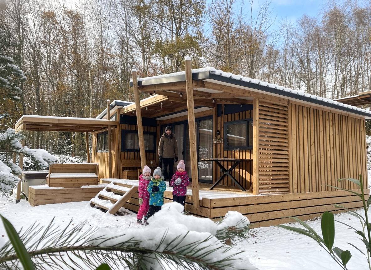 HY•Lødge Spa-5pers N°8 — Cabane avec spa privatif à Vosges à Les Forges — vue intérieure