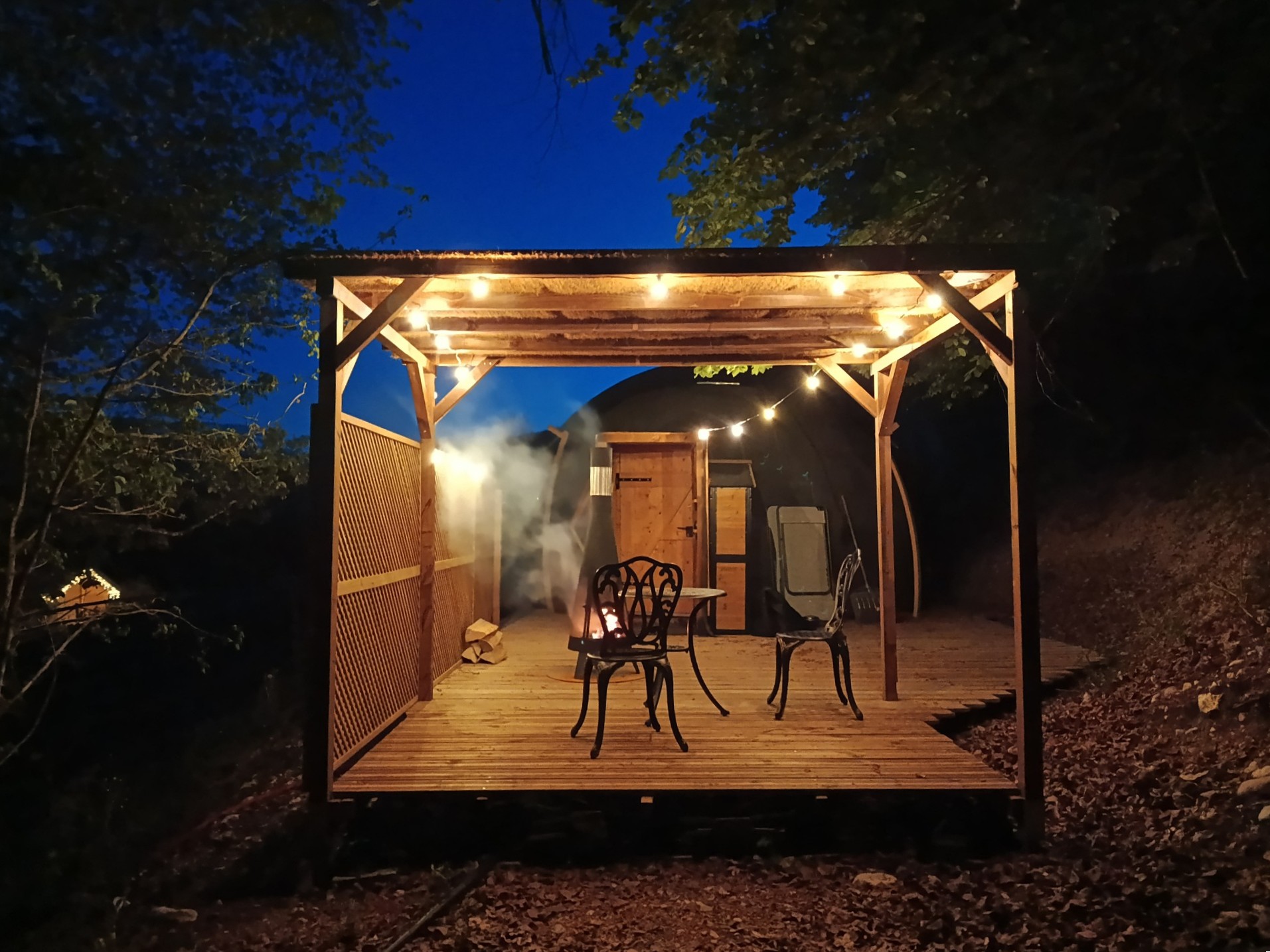 Le Dôme des Bauges — Nuit étoilée avec spa à Savoie à Chambéry — vue depuis la terrasse