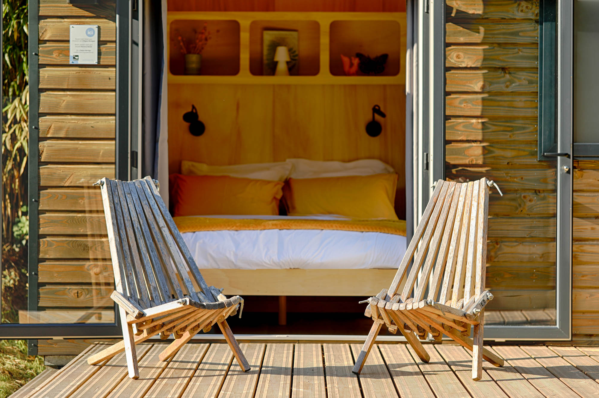 Tiny house Douglas — Escapade nature avec spa à Morbihan à Morbihan — chambre