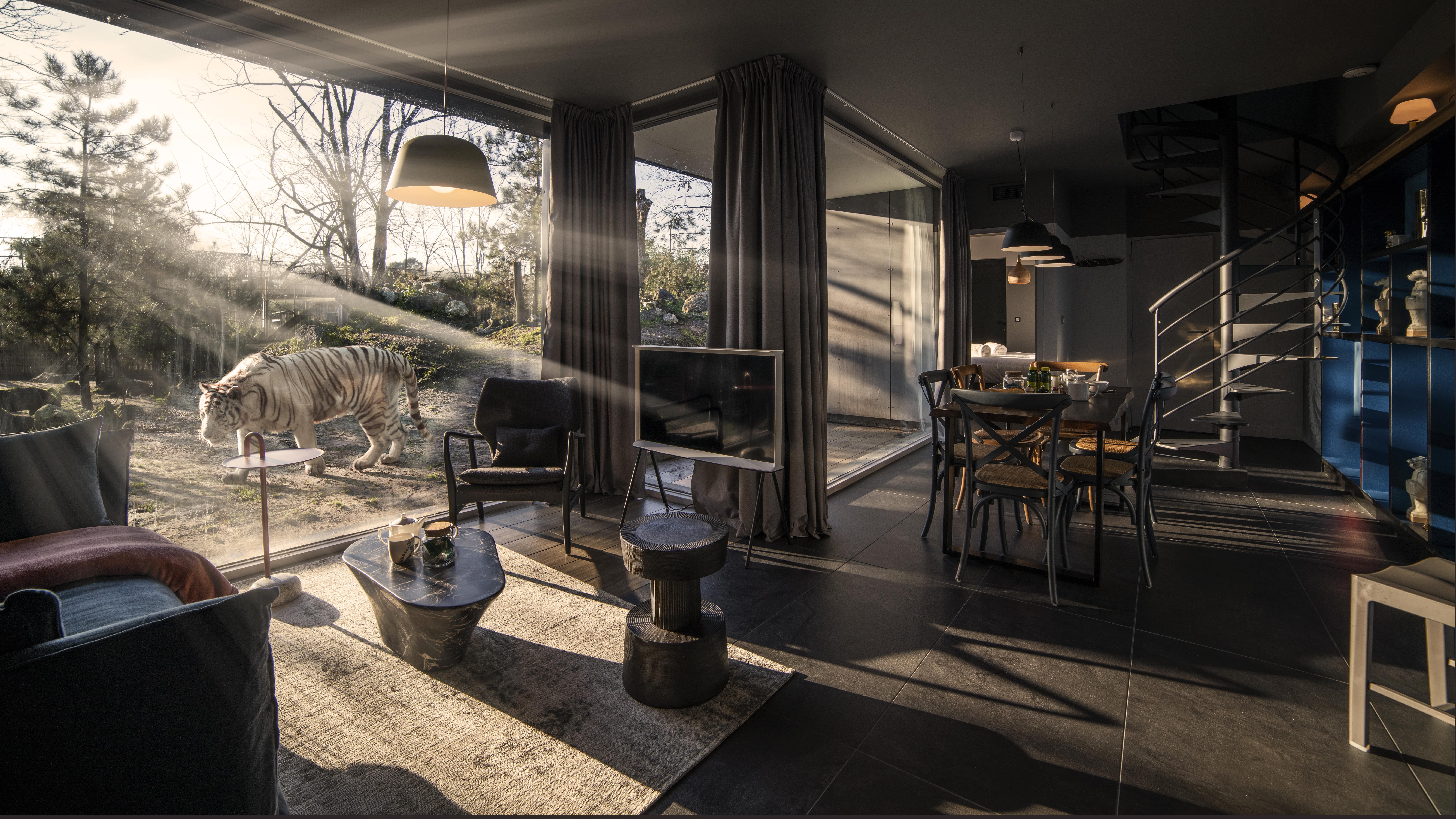 Lodge Tigre blanc : une immersion thématique en Aquitaine — Lodge à Pessac