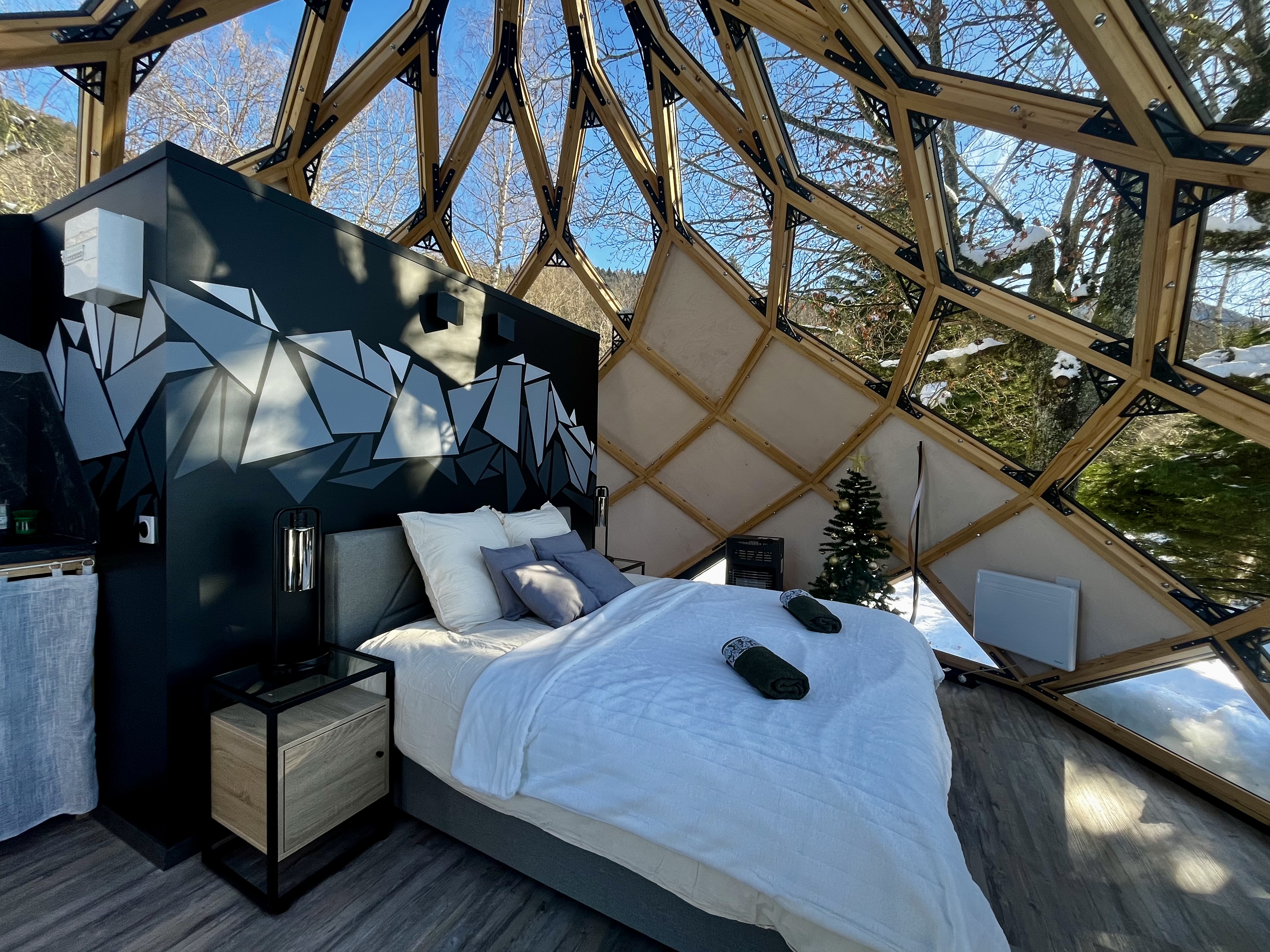 Zome jacuzzi et sauna privatif