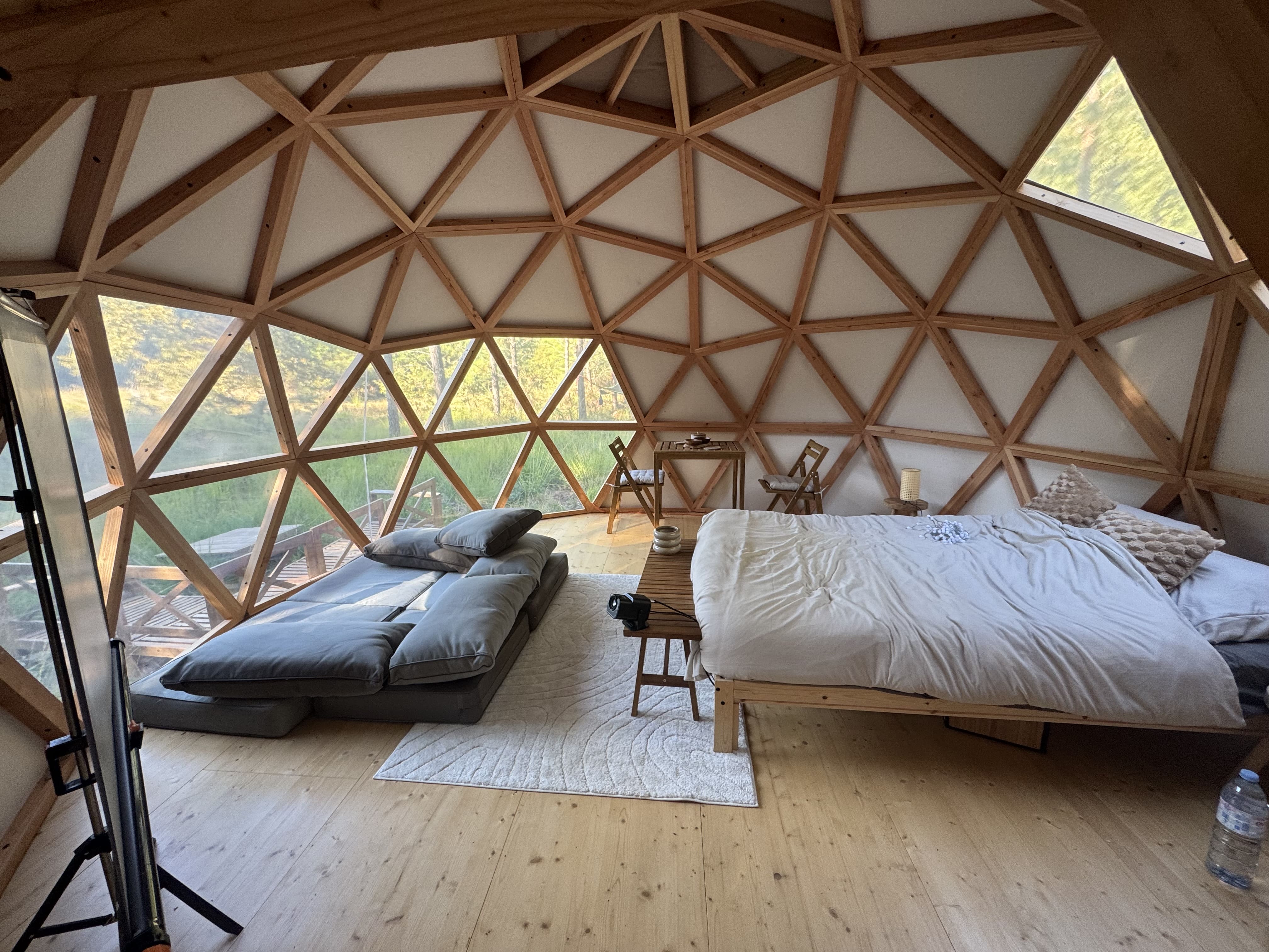 Dôme d'Amagui — Dôme géodésique au cœur de la forêt Landaise à Mérignac — vue depuis la terrasse