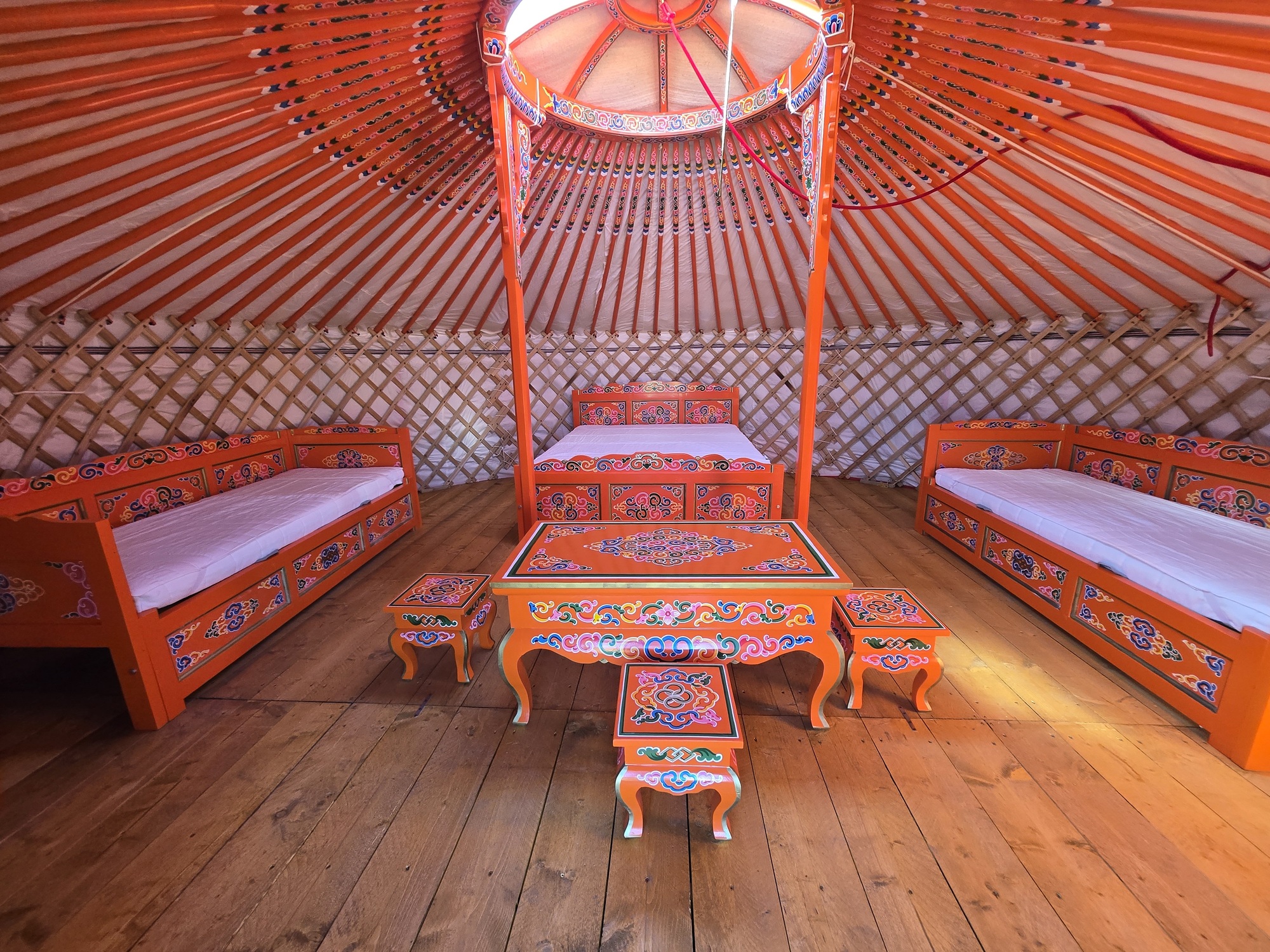 Yourte de Tréou — Nuit insolite avec spa en Finistère à Le Tréhou — vue depuis la terrasse