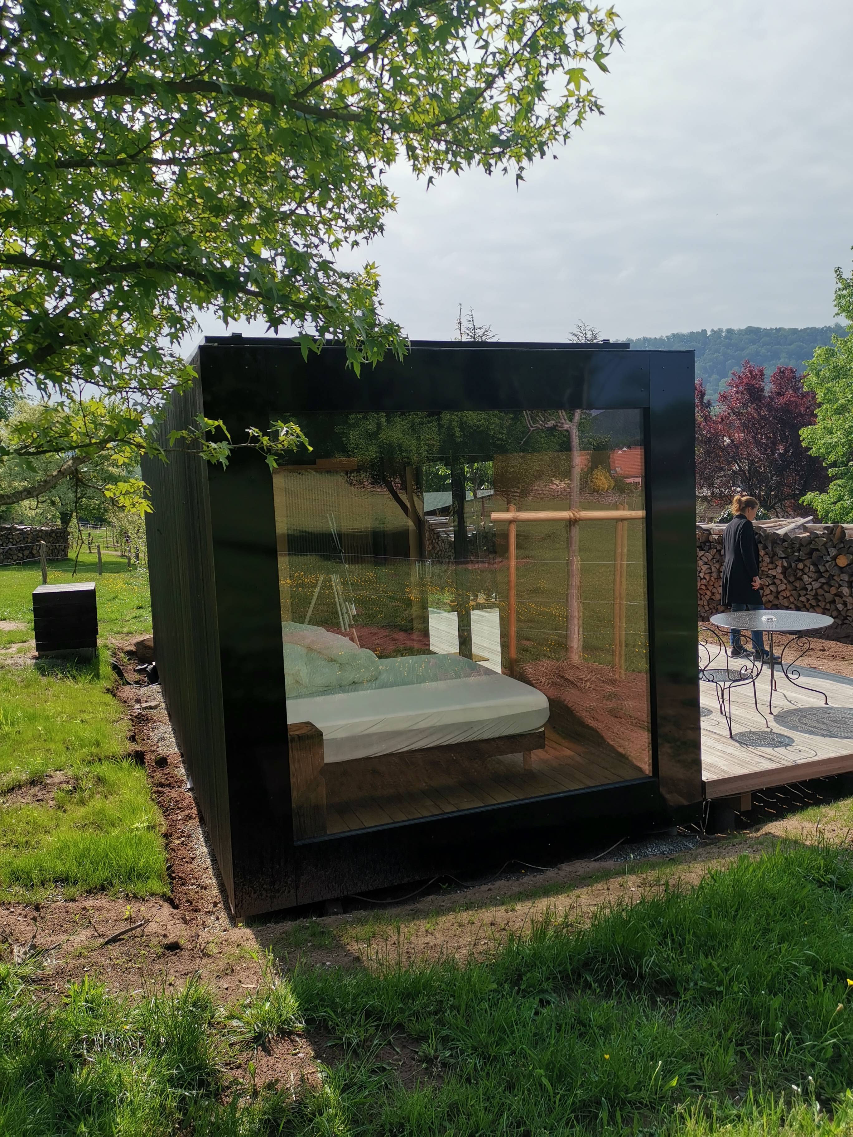 Lodge Lièvre — Ecolodge avec spa à Bas-Rhin à Obernai — espace de vie
