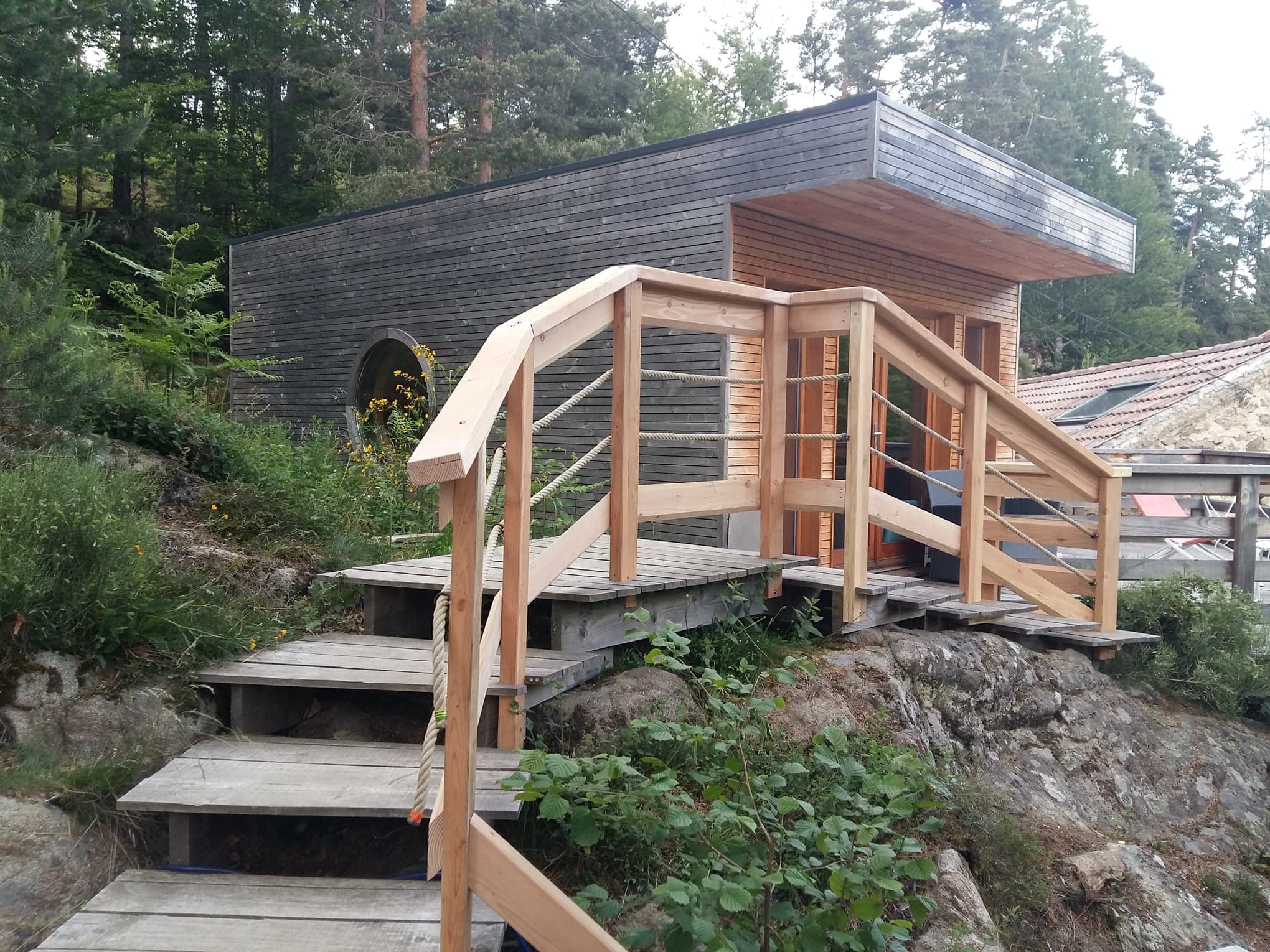Le Chalet GAIA — Cabane avec spa à La Roche aux Fées (Haute-Loire) à Lapte — vue intérieure