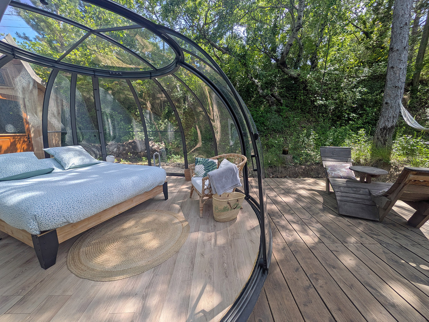 Bulle Olea — Nuit étoilée avec piscine à Nyons (Drôme) à Nyons — vue intérieure
