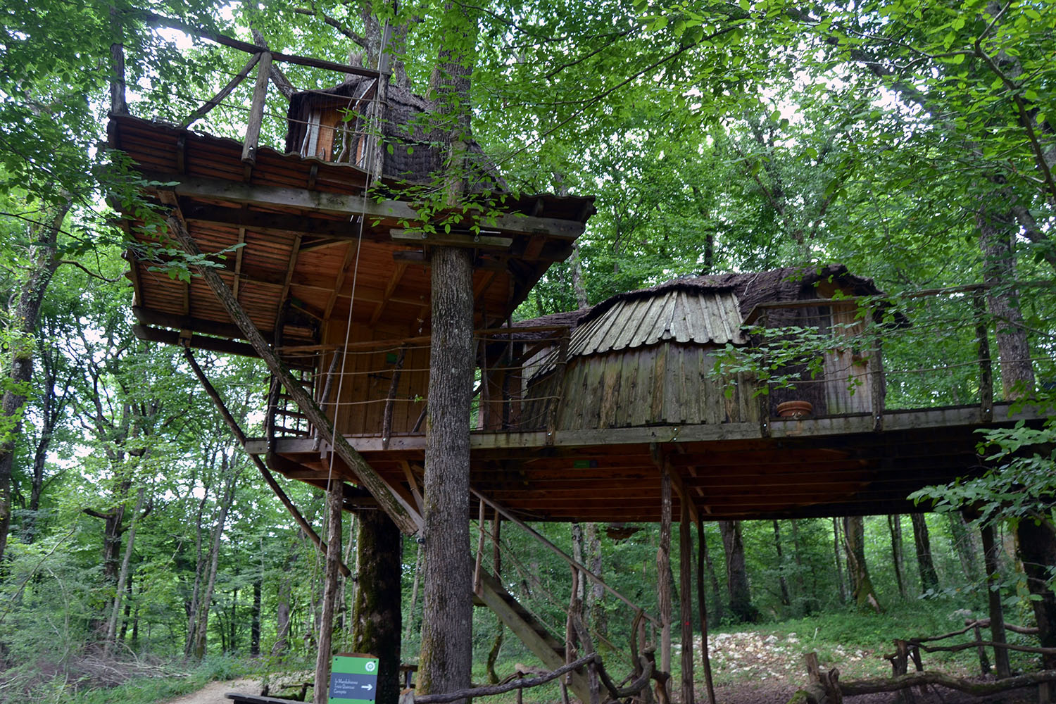 Cabane Mandubienne : une expérience suspendue dans les arbres à Ranchot — vue intérieure
