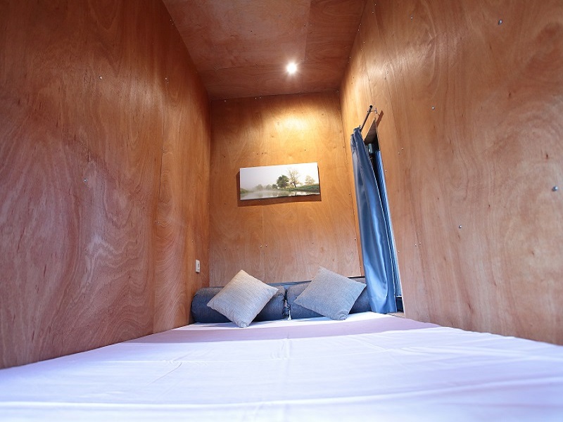 Chalet-Lodge n°1 : une cabane en Basse-Normandie à Saint-Sever-Calvados — détail architectural