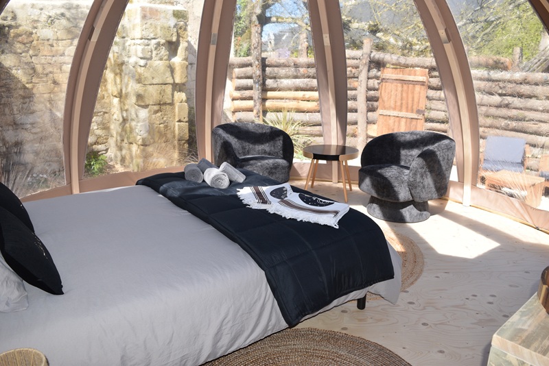 Bulle de Douceur & spa — Nuit romantique avec spa à Maine-et-Loire à Blaison-Saint-Sulpice — vue depuis la terrasse