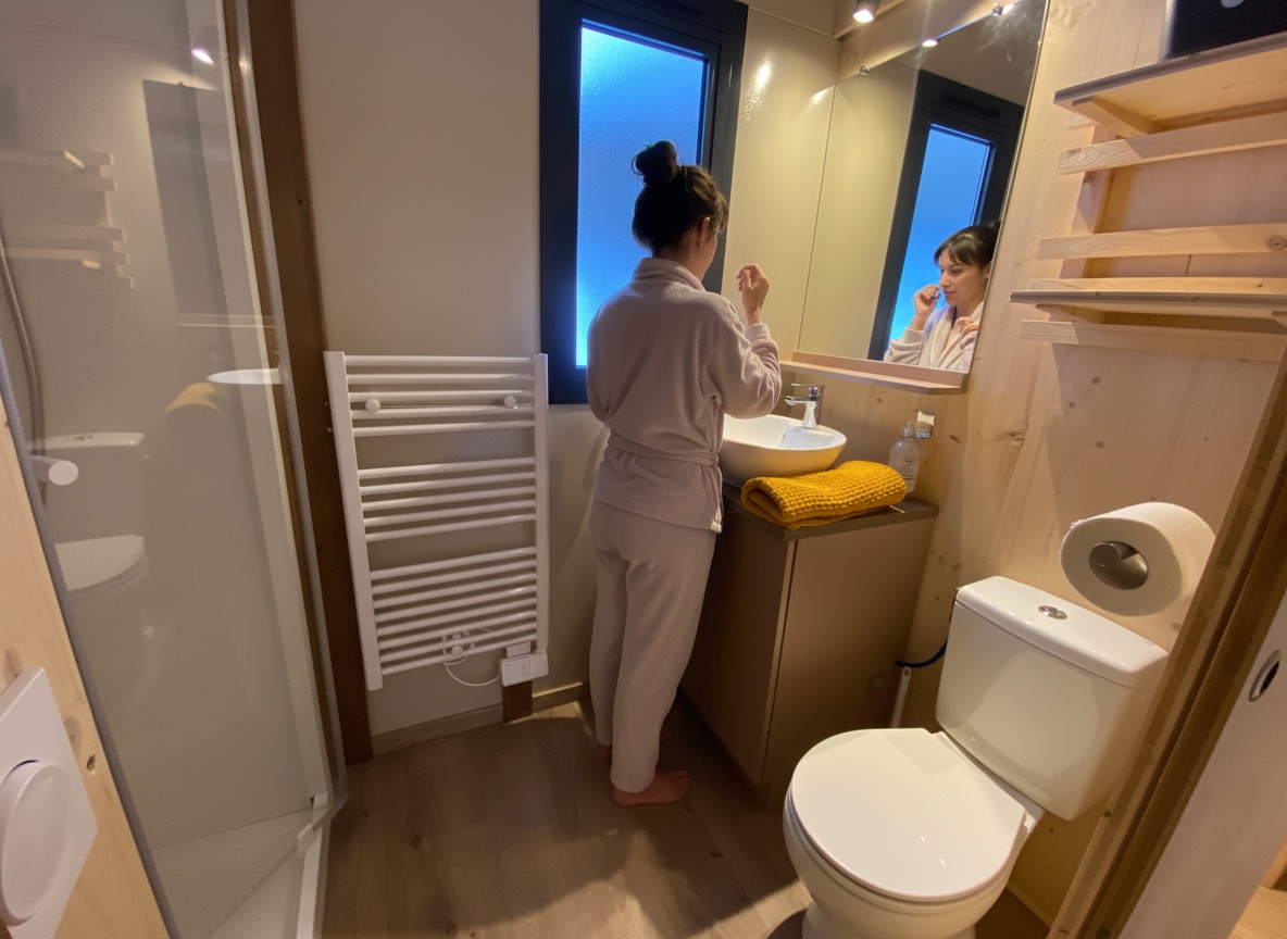 HY•Lødge Spa-5pers N°8 — Cabane avec spa privatif à Vosges à Les Forges — vue depuis la terrasse