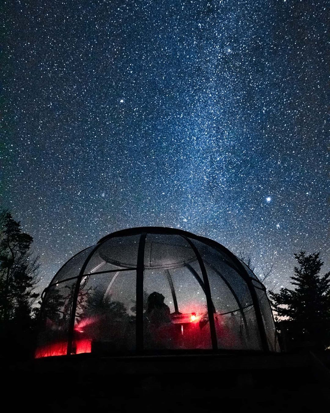 Le DOME ETOILE — Nuit étoilée en Dôme à Haute-Loire à Saint-Christophe-d'Allier — vue depuis la terrasse