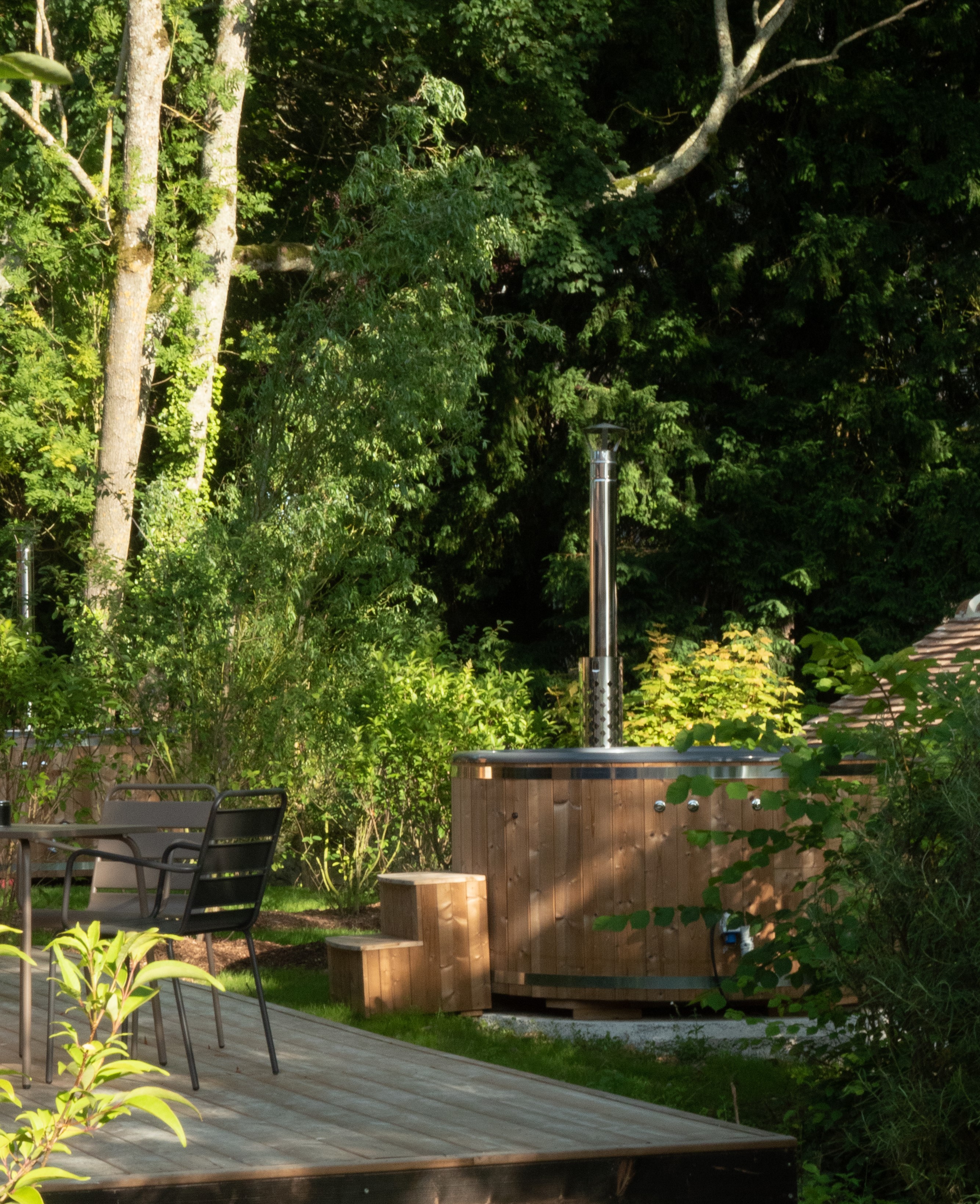 Le chalet nordique SPA — Ecolodge avec bain nordique à Seine-et-Marne à Serris — vue intérieure