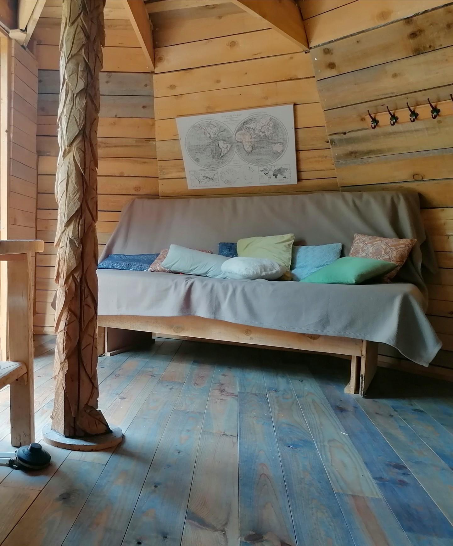 Cinderella : une cabane enchantée en Lorraine à Vittel — vue depuis la terrasse