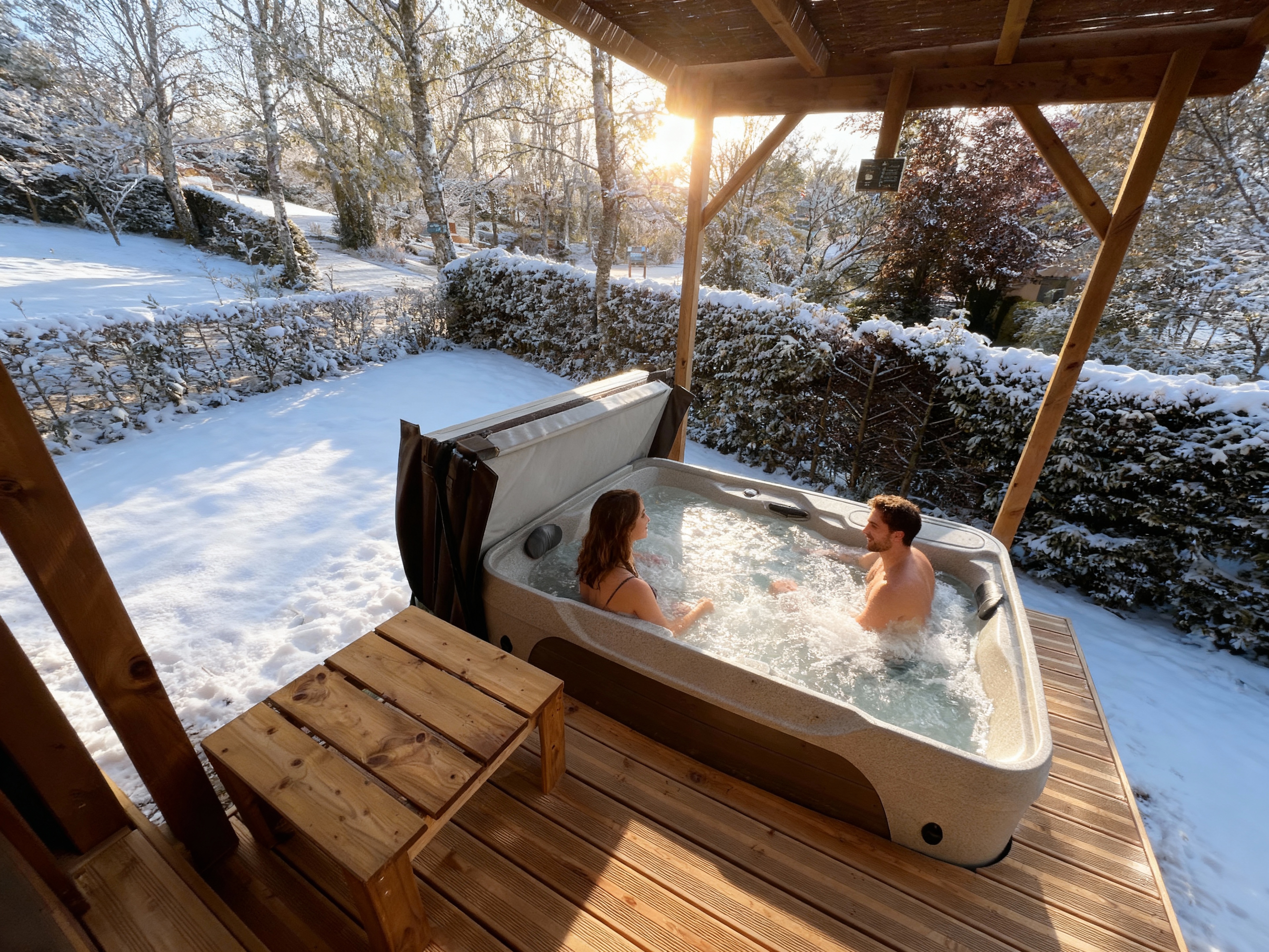 HY•Lødge Spa-4pers N°5 — Cabane avec spa privatif à Vosges à Épinal — vue intérieure