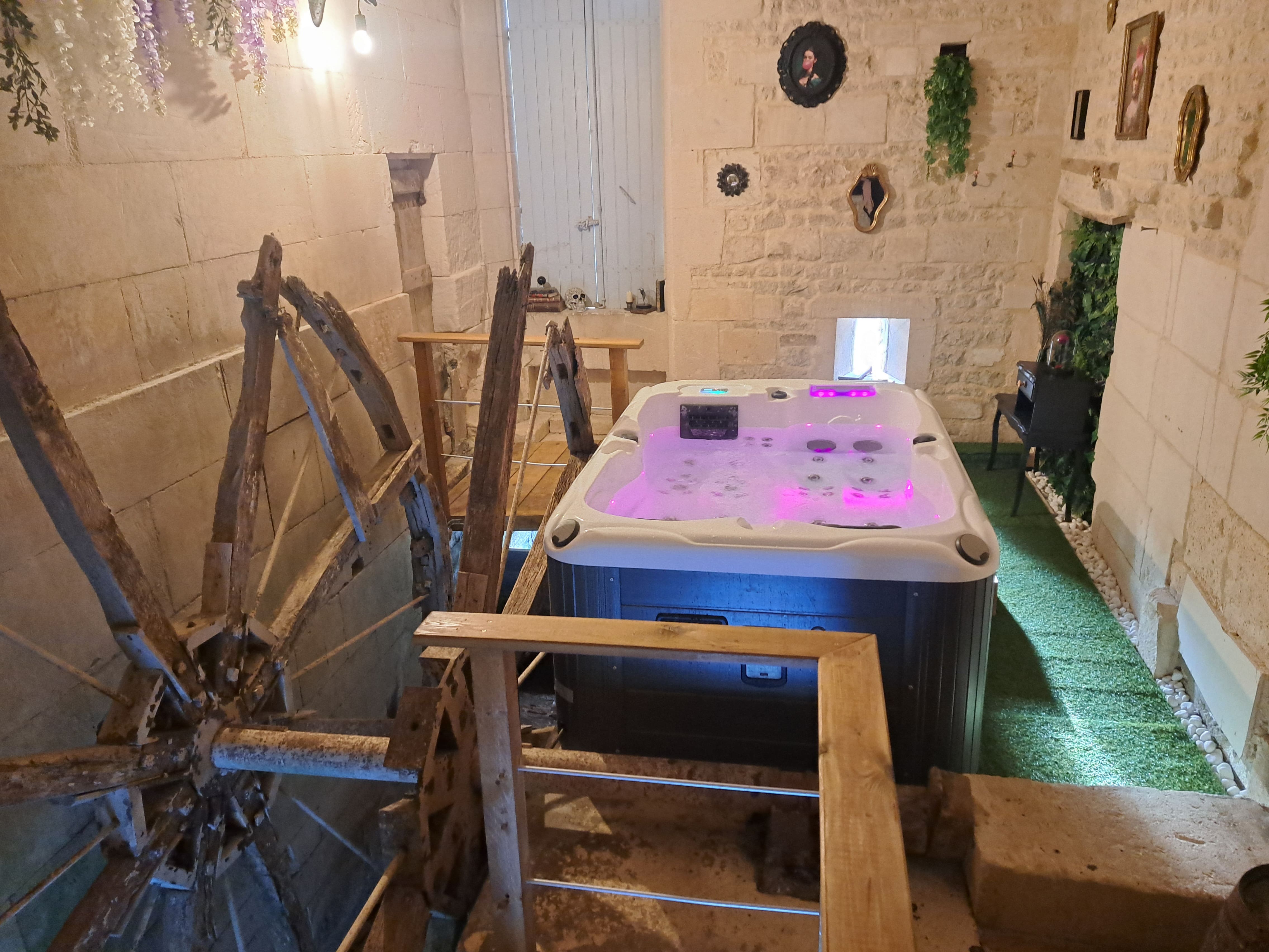 Le Logis du Meunier & Spa privatif — Maison insolite avec spa à Charente-Maritime à La Rochelle — vue depuis la terrasse