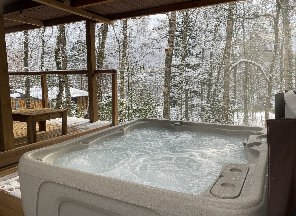 HY•Lødge Spa-6pers N°4 — Cabane avec spa privatif à Vosges à Épinal — espace de vie