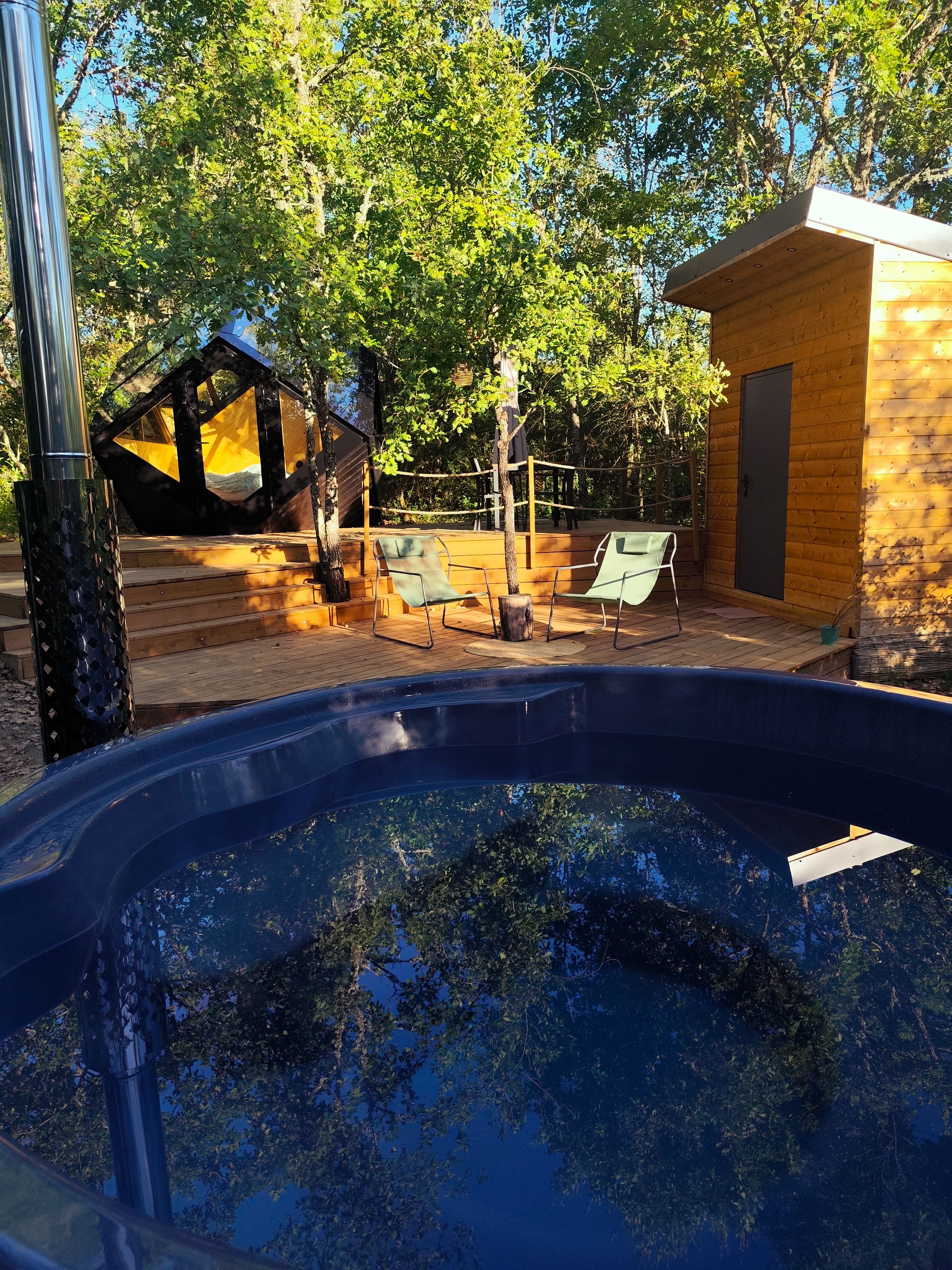 Cocon de verre avec Bain Nordique