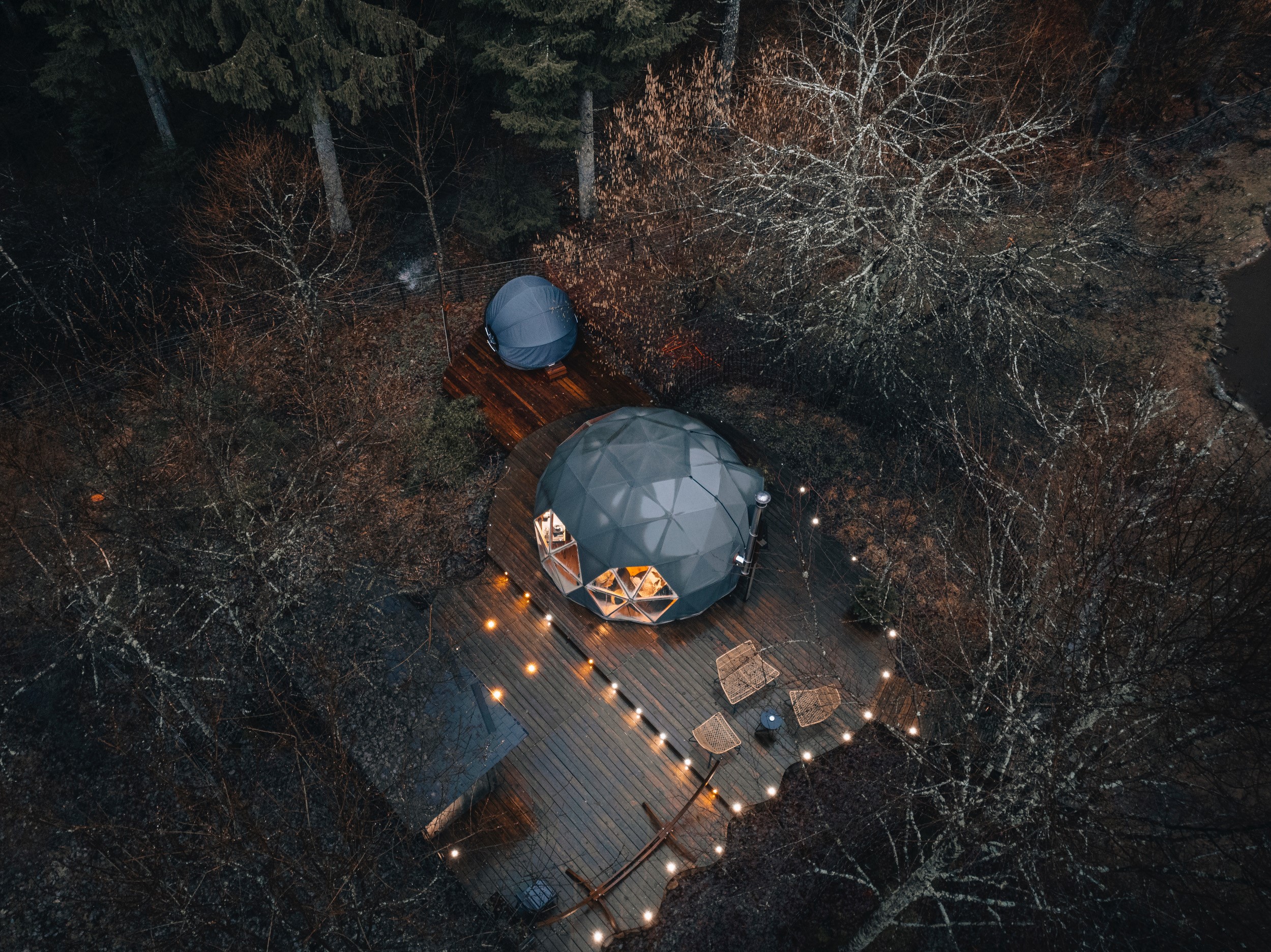 Dôme au milieu des Alpagas — Nuit étoilée à 840m d'altitude dans les Vosges