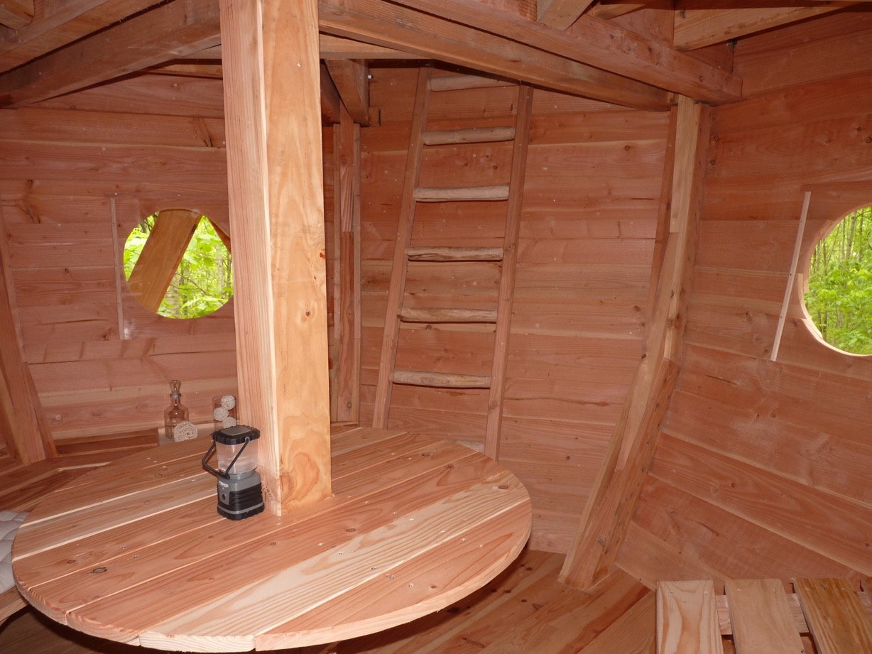 Élona : une cabane dans les arbres pour une escapade enchantée à Loubieng — cuisine
