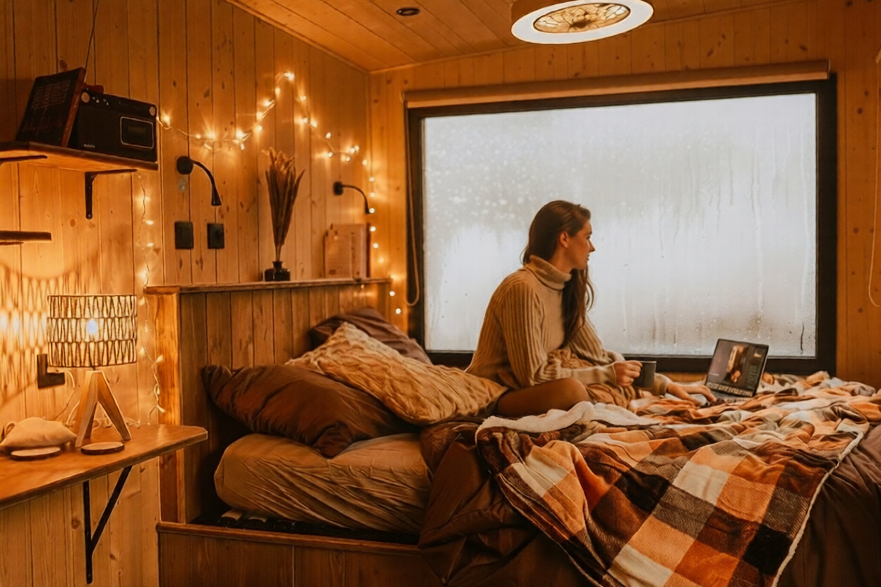 Homnest - Tiny House avec spa à 20 min des Rousses à Les Rousses — vue depuis la terrasse