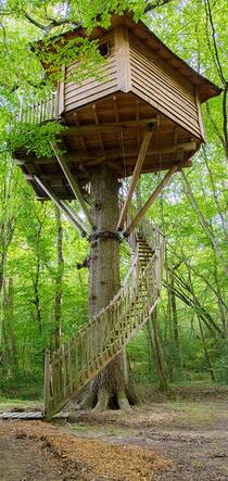 A la Folie : une cabane perchée au cœur de l'Aquitaine à Coulx — vue depuis la terrasse