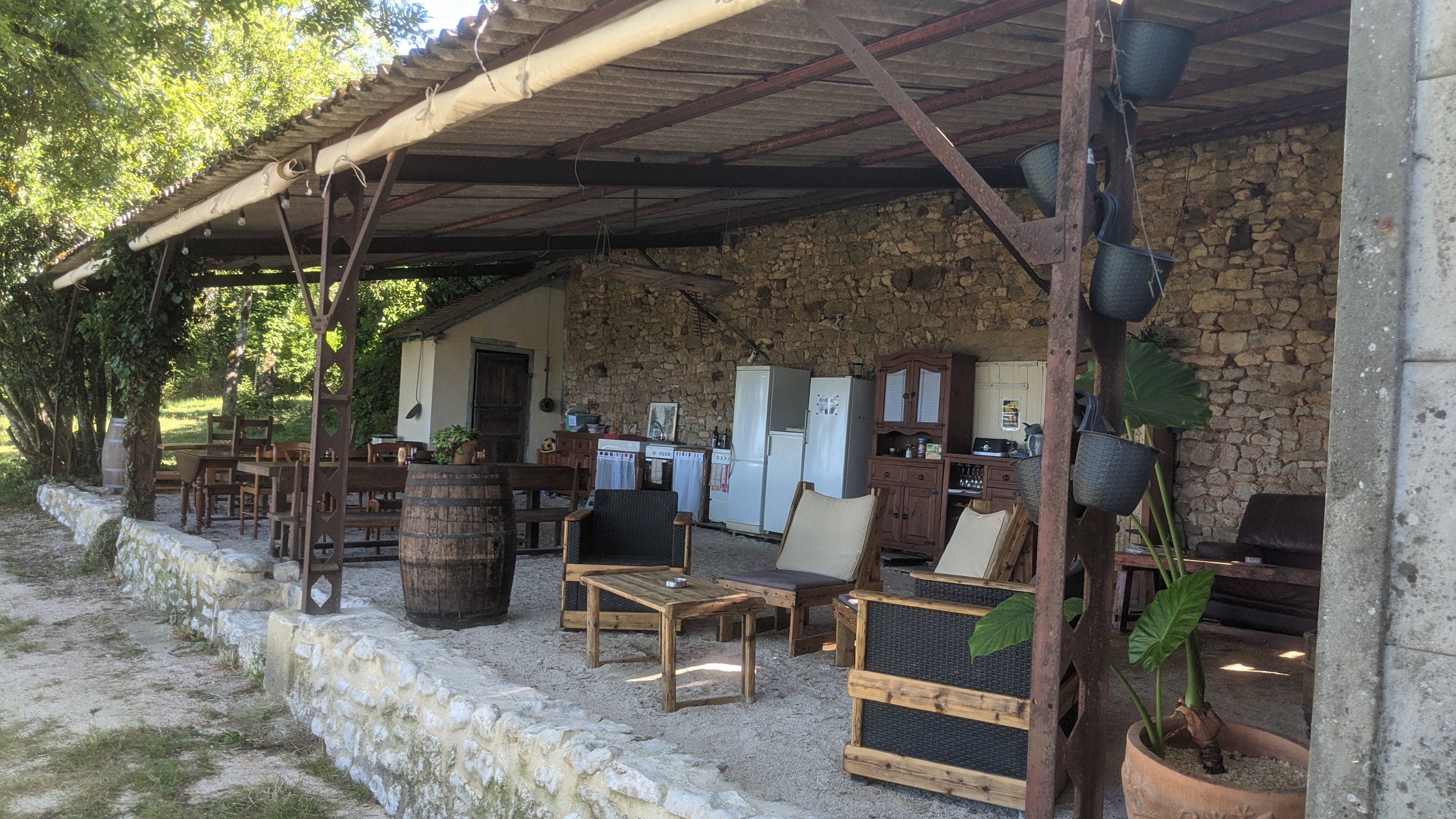 Espace ASTER — Tente avec spa à Lot à Saint-Cirgues — vue depuis la terrasse