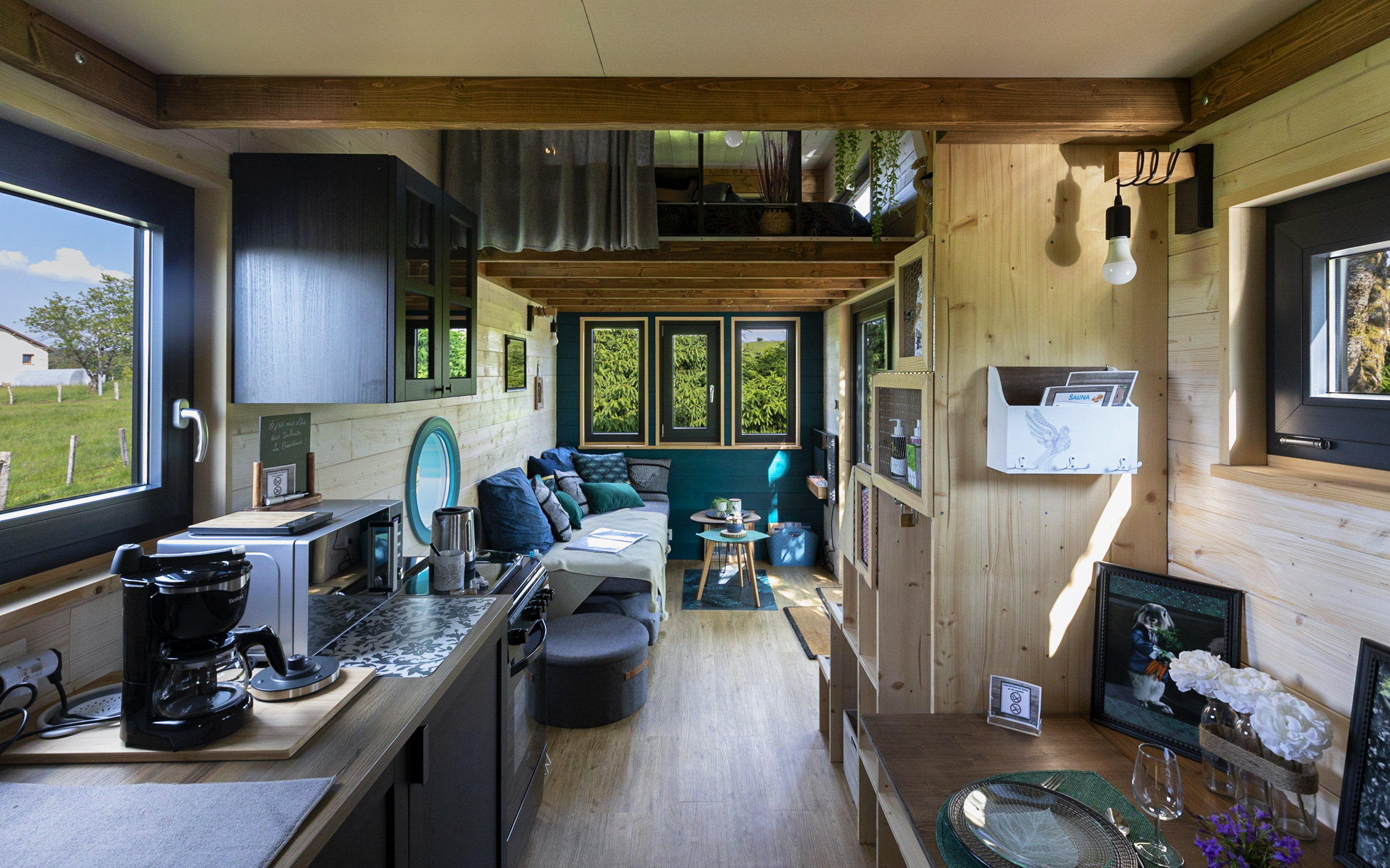 Tiny house Ô P'tit Nid Milie : une évasion sensorielle en Lorraine à Bellefontaine — cuisine