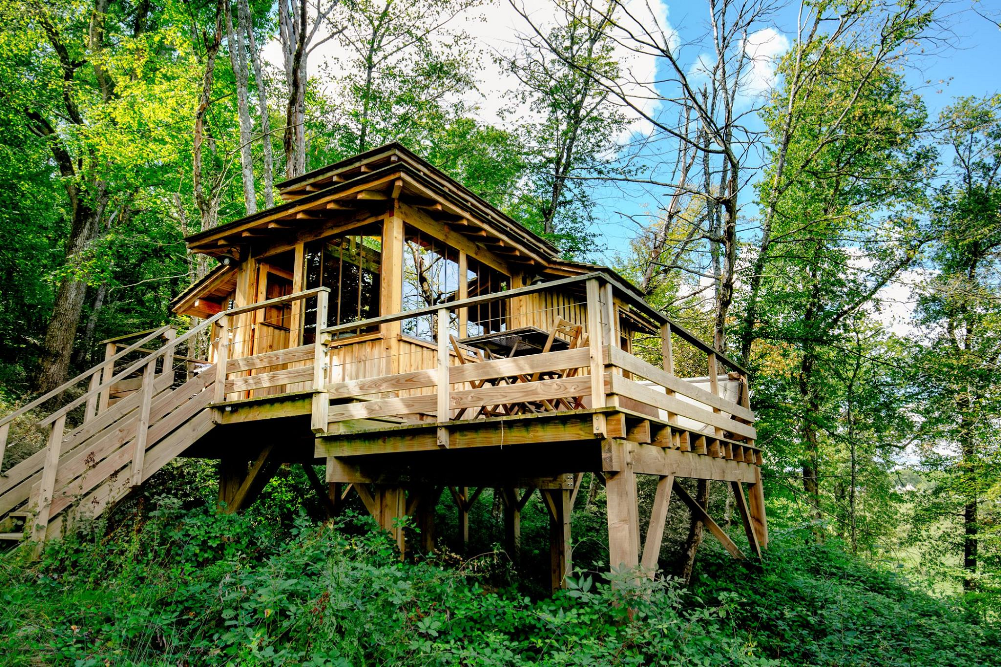 Cabane Spa d'Escapa — Cabane sur pilotis avec spa à Gers