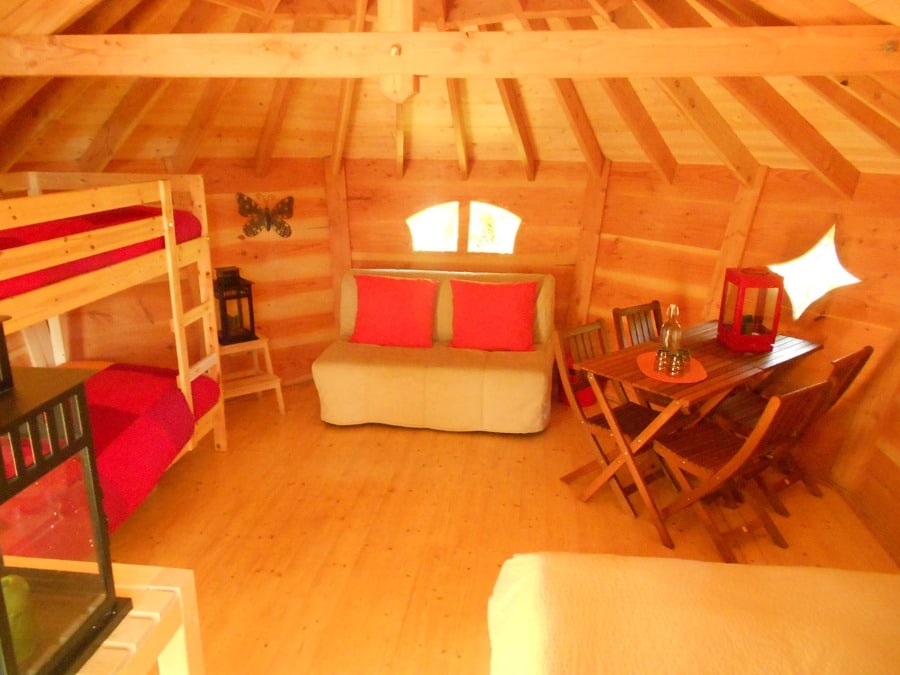 Cabane l'Appel de la Forêt : une expérience unique en Alsace à Grandfontaine — vue depuis la terrasse