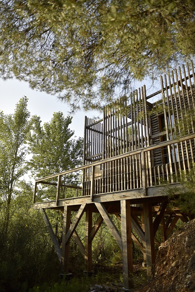Cabane Spa Horizon : une expérience unique en Provence à Sorgues — vue depuis la terrasse