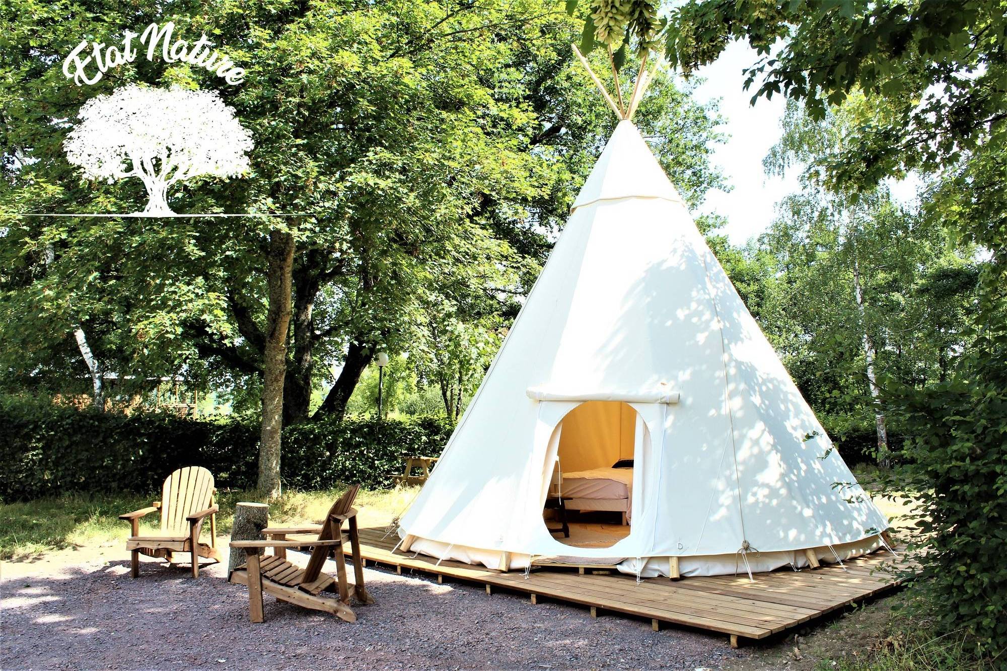 Le Tipi Etat Nature — Séjour insolite avec spa en Meurthe-et-Moselle à Nancy — vue intérieure