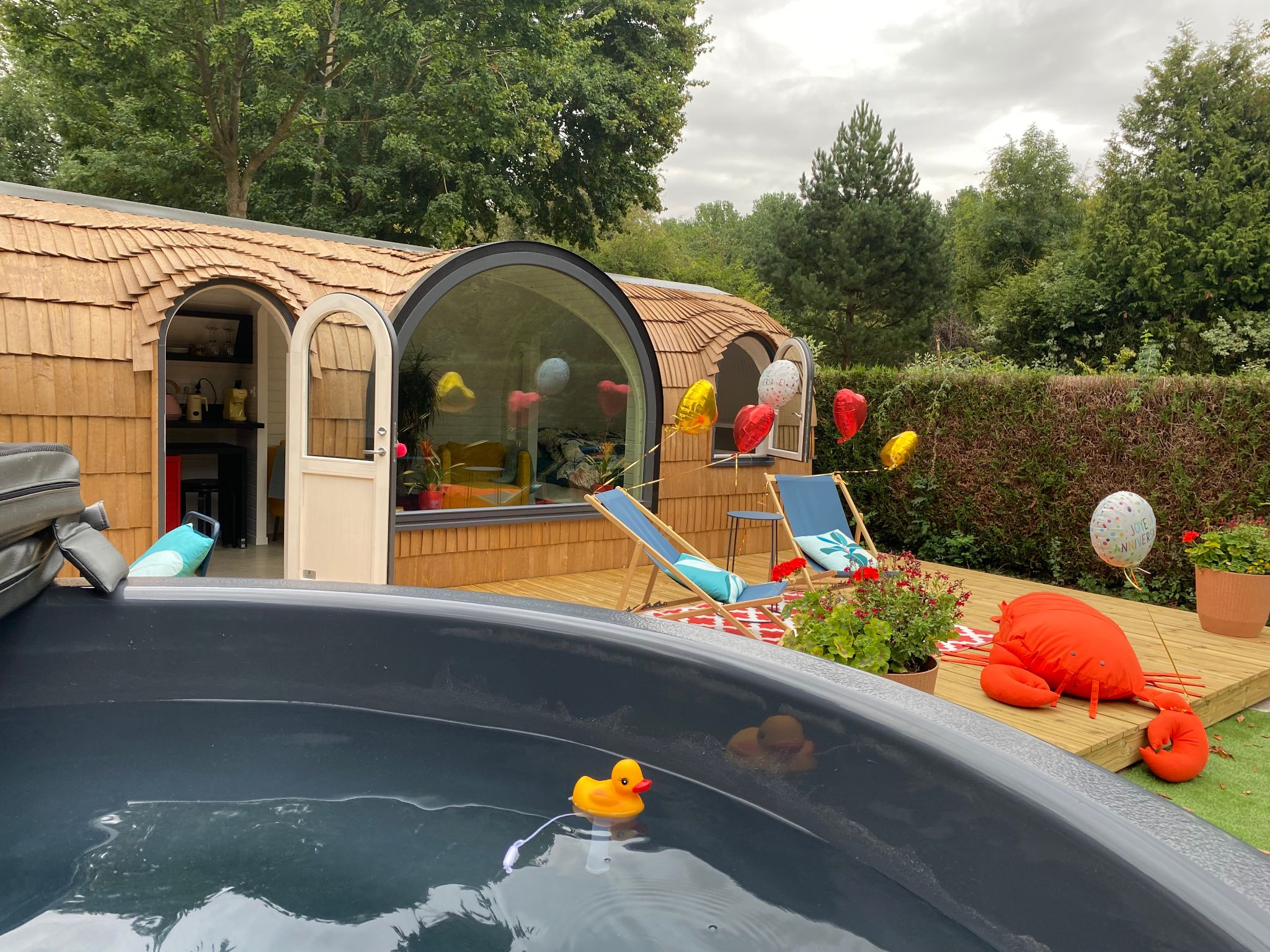 L'Heureuse : cabane avec bain nordique en Picardie à Roy-Boissy — chambre