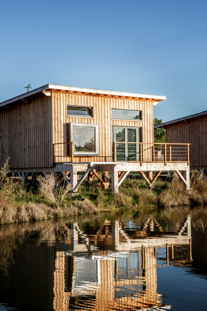La Mayade — Ecolodge avec spa privatif à Saint Pardon de Conques (Gironde) à Saint-Pardon-de-Conques — vue intérieure