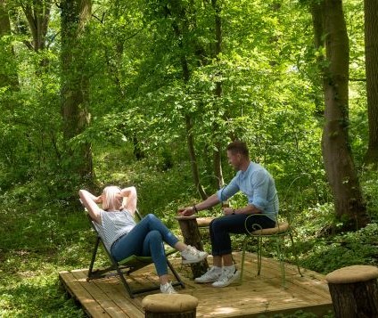 La roulotte "Dentelles et enchantements" — Séjour romantique avec spa à Nord à Lille — espace de vie