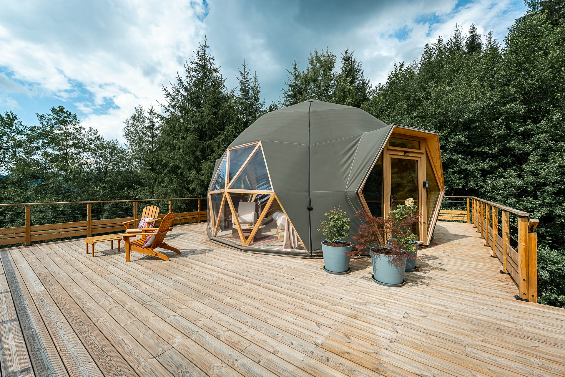 DÔME SWEET DÔME & Spa — Dôme avec spa à 7m en Vosges à Les Forges — environnement naturel