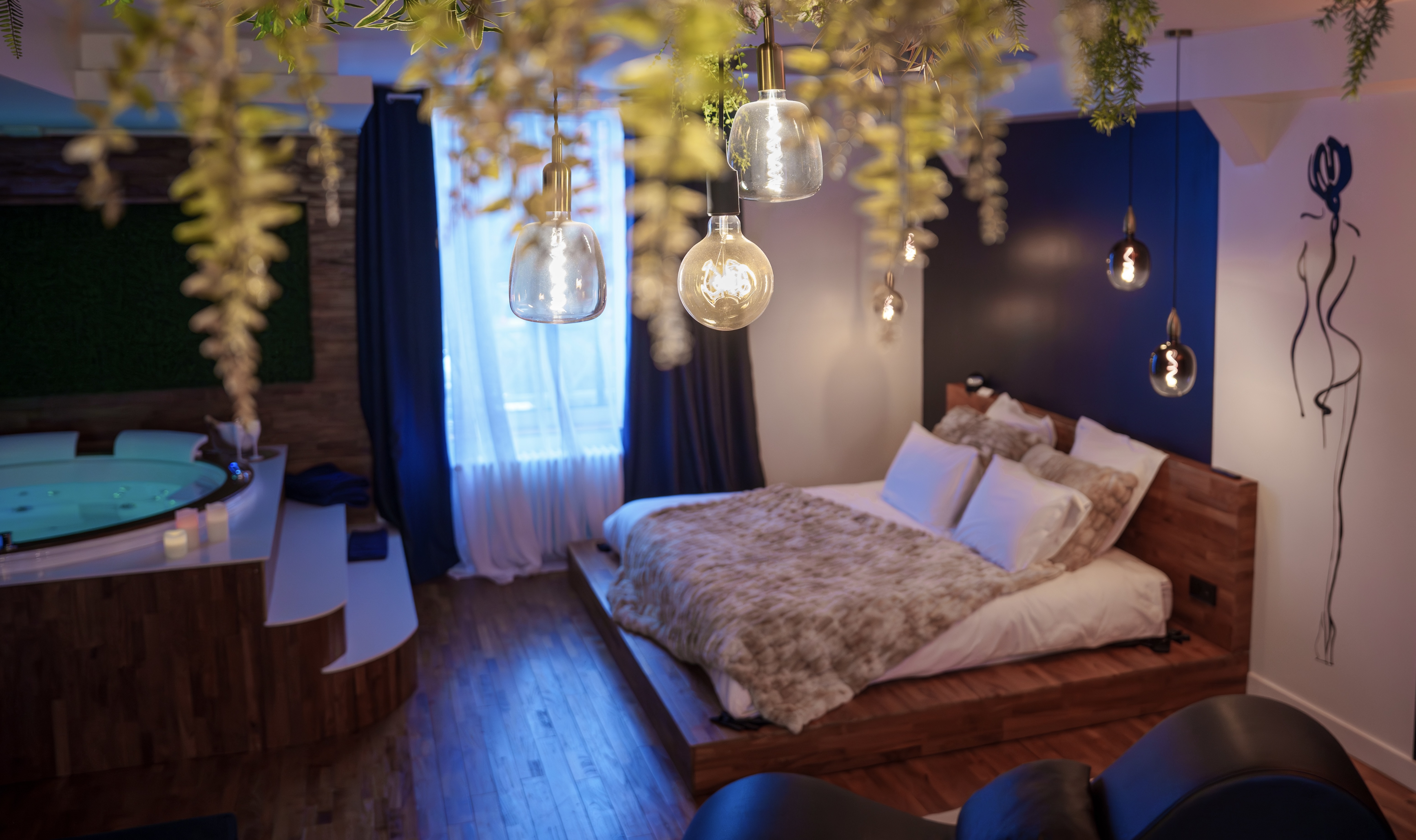 Suite Romantique Le Double L — Loveroom avec spa à Maine-et-Loire
