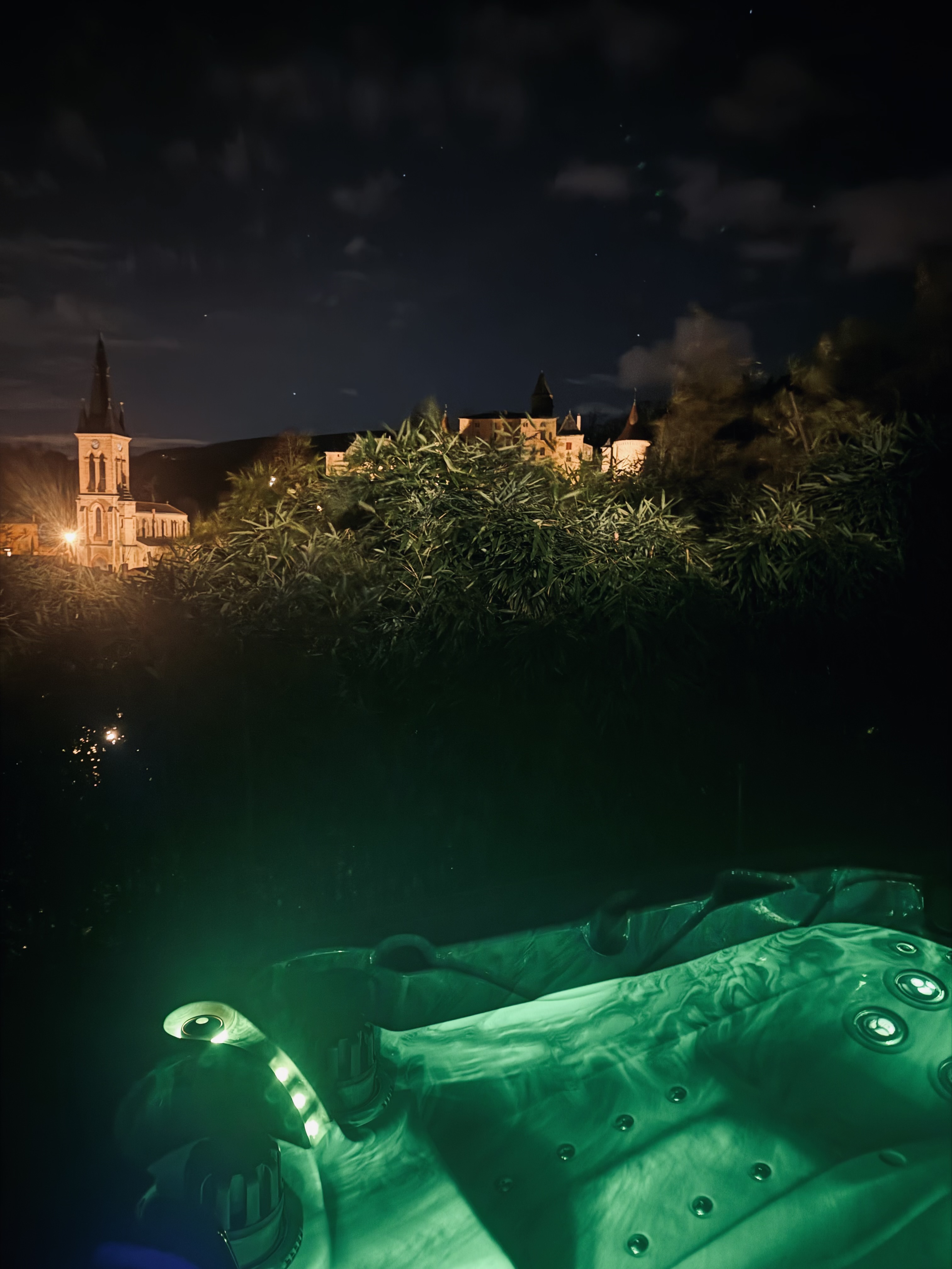 L’Abri du Château — Détente avec spa à Jarnioux (Rhône) à Porte des Pierres Dorées — vue intérieure