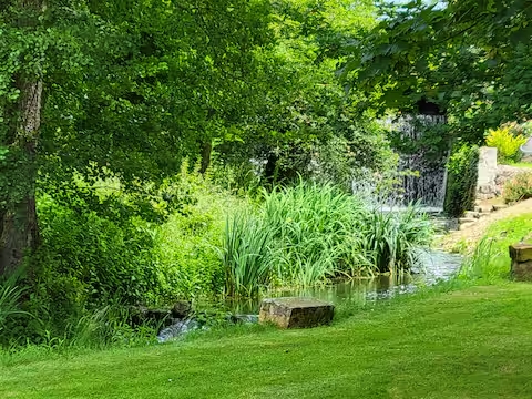 La Roulotte au Moulin de la Fontaine — Roulotte avec Spa à Loiret à Orléans — vue depuis la terrasse
