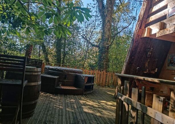 La Palombière Saint-Armou — Cabane avec spa à Saint-Armou (Pyrénées-Atlantiques) à Saint-Armou — chambre