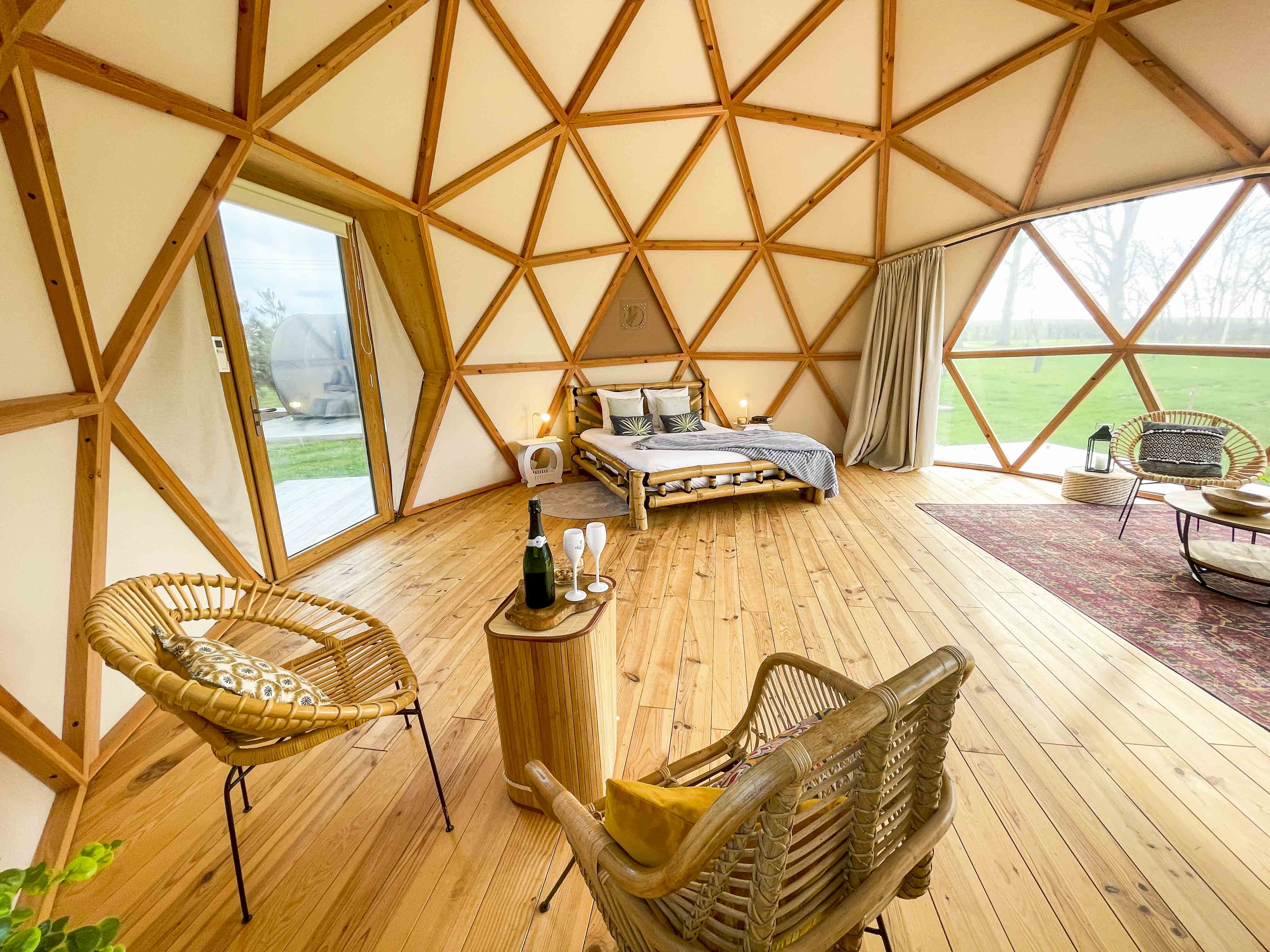 Le Dôme avec Bain nordique : une expérience immersive en Île-de-France à Gravon — espace de vie