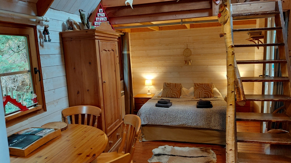 La cabane nordique — Séjour cocooning avec spa à Ille-et-Vilaine à Rennes — vue intérieure