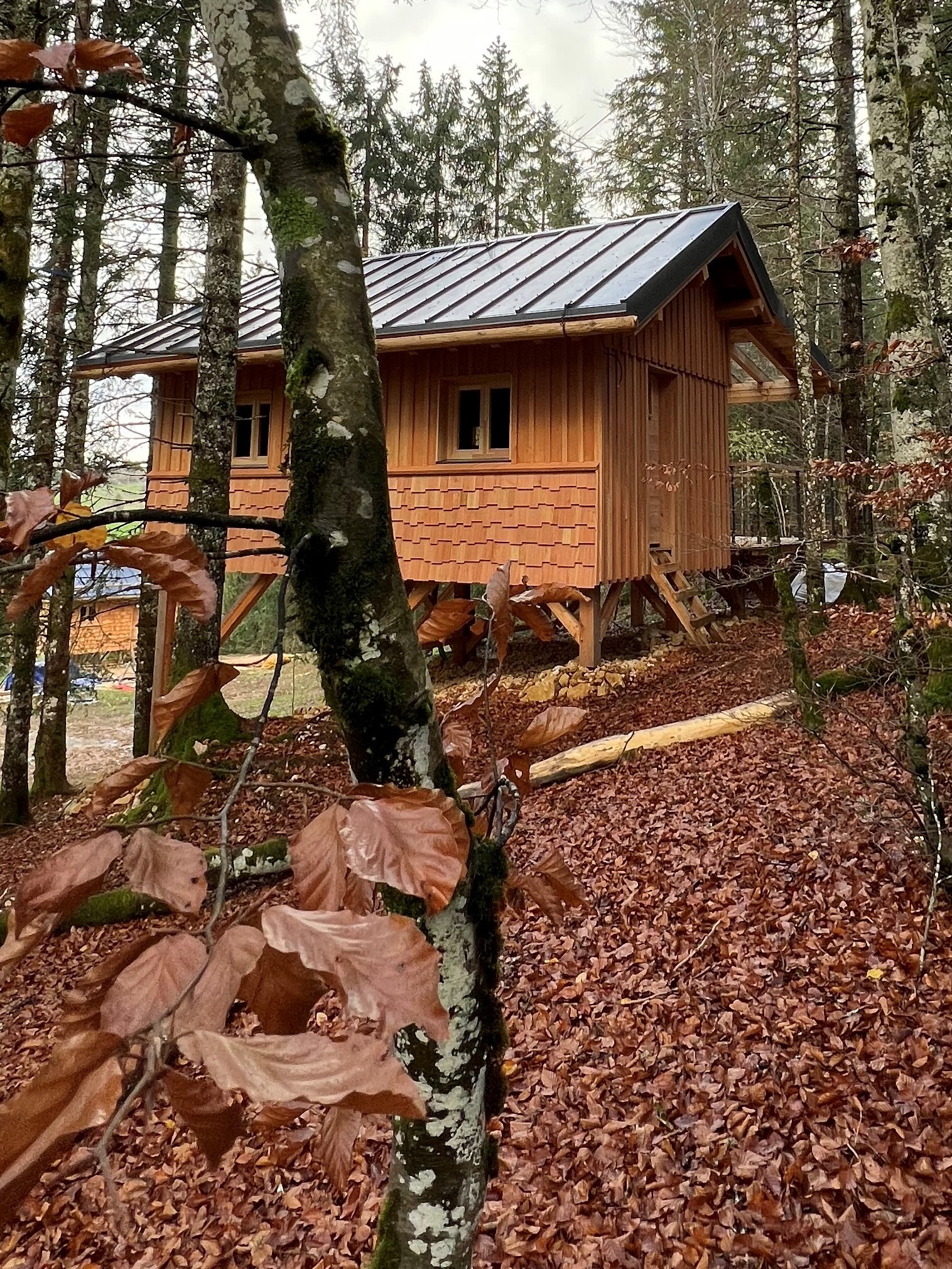 Cabane La Champvent : une évasion bien-être en Franche-Comté à Petite Chaux — détail architectural