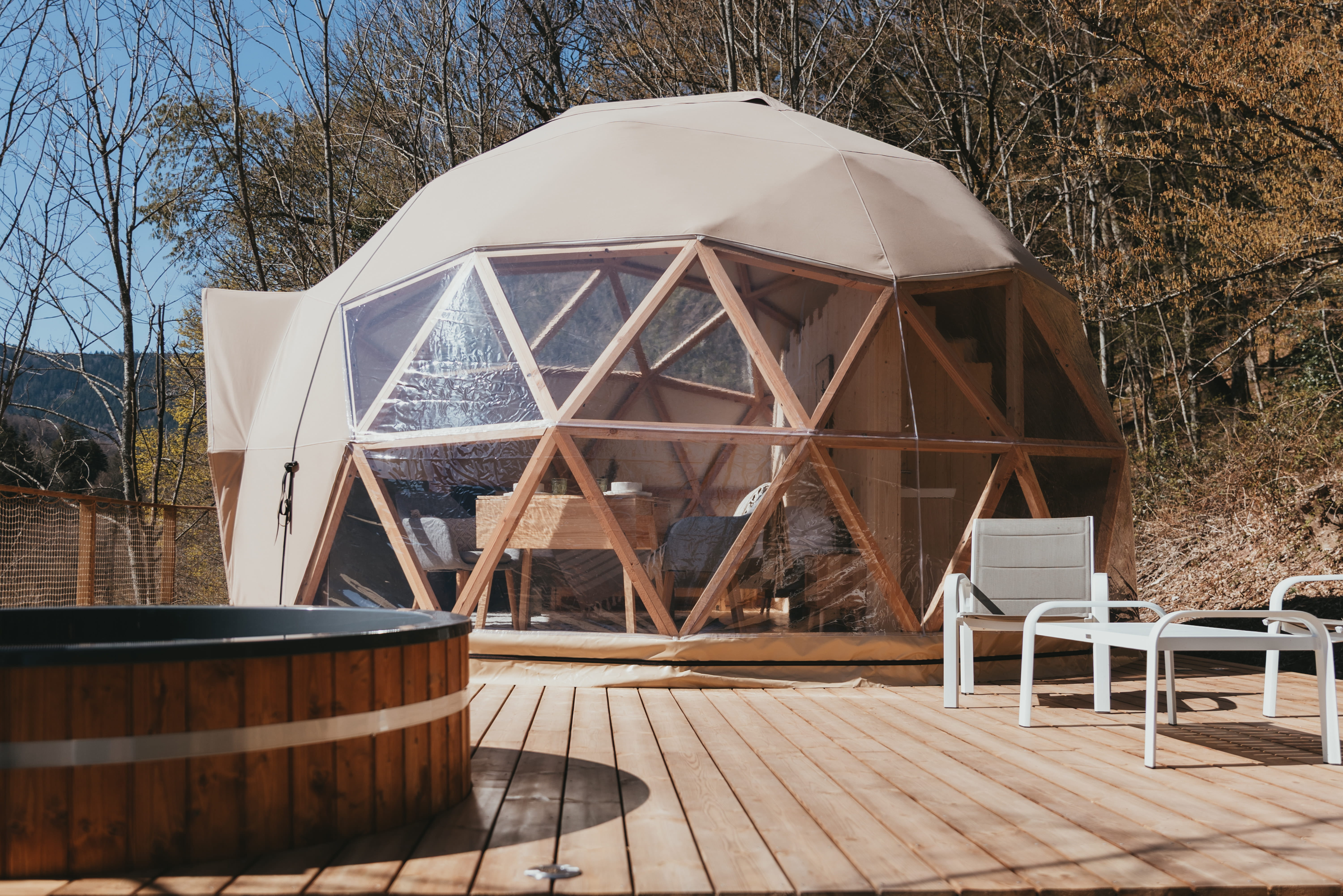 Dôme géodésique — Nuit avec spa à L'Orangerie du manoir en Bas-Rhin