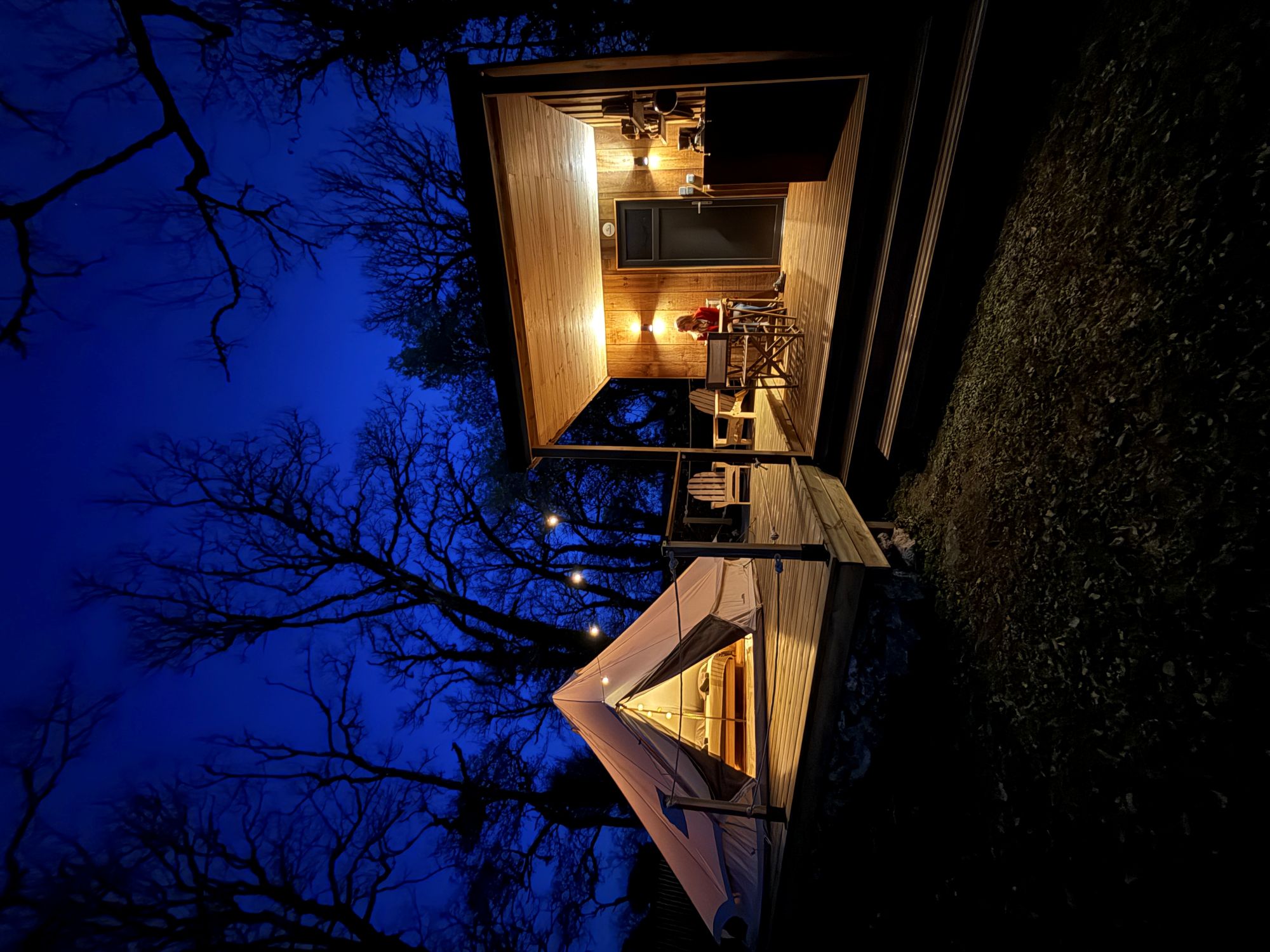 Tente nomade — Évasion chic en pleine nature à Lot à Saint-Cirgues — salle de bain
