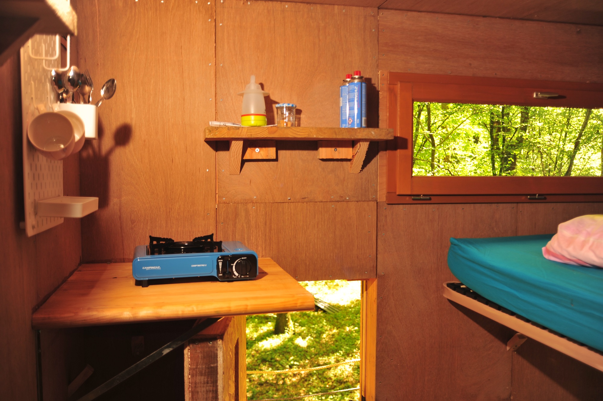 La Cabane du Héron : une expérience immersive dans les arbres à Mont Sous Vaudrey — vue depuis la terrasse