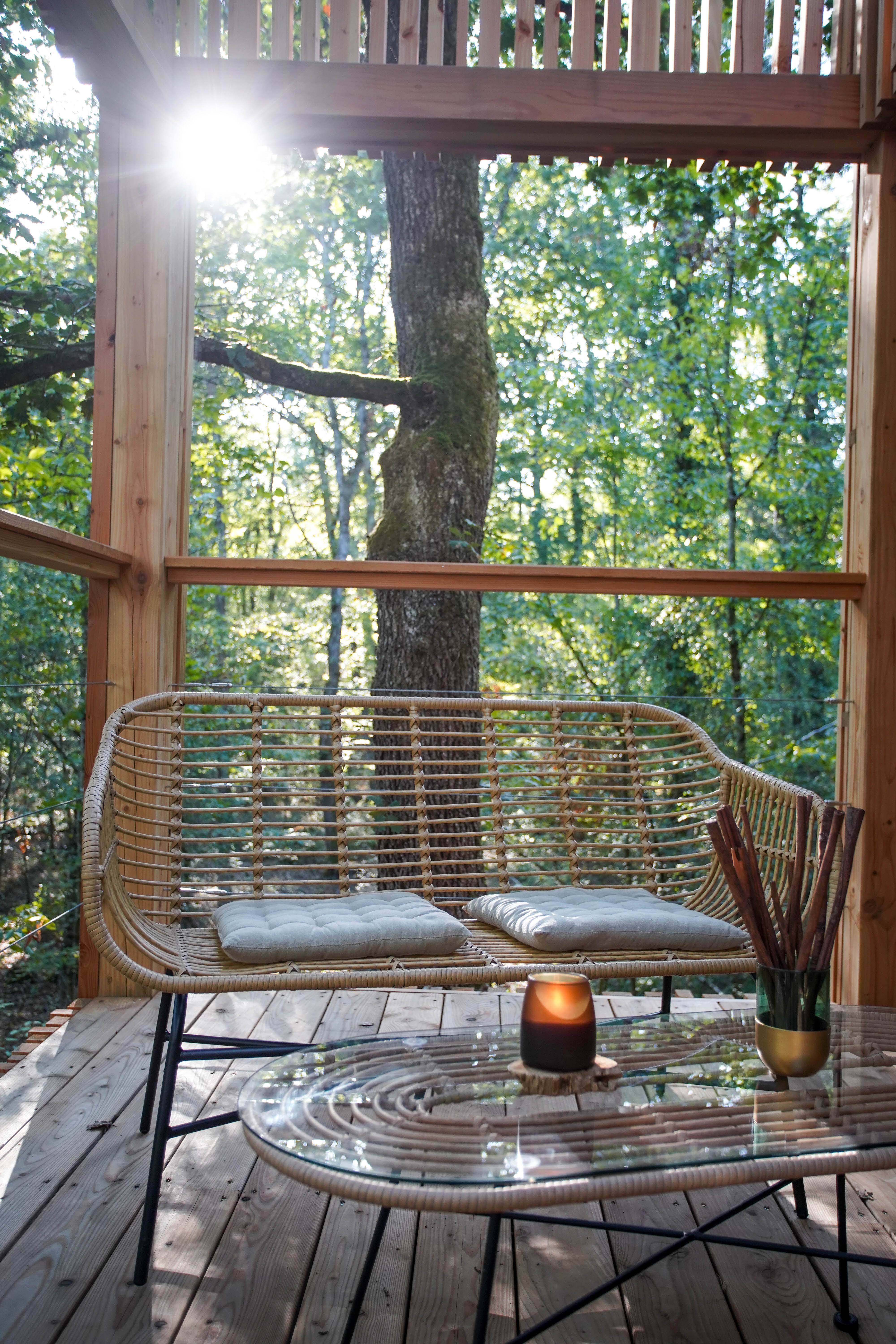 Lodge T(h)REES & Spa : une évasion sur pilotis à Esvres-Sur-Indre — vue depuis la terrasse